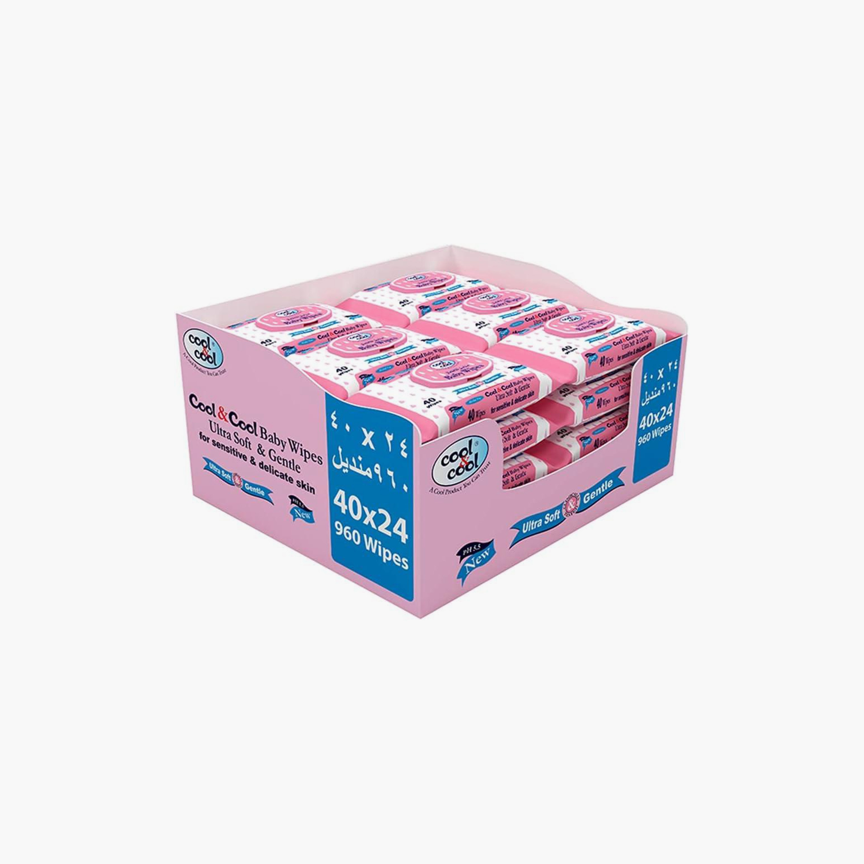 Cool & Cool Pack of 24 Ultra Soft Baby Wipes-baby-diapering-babywipes-image-1