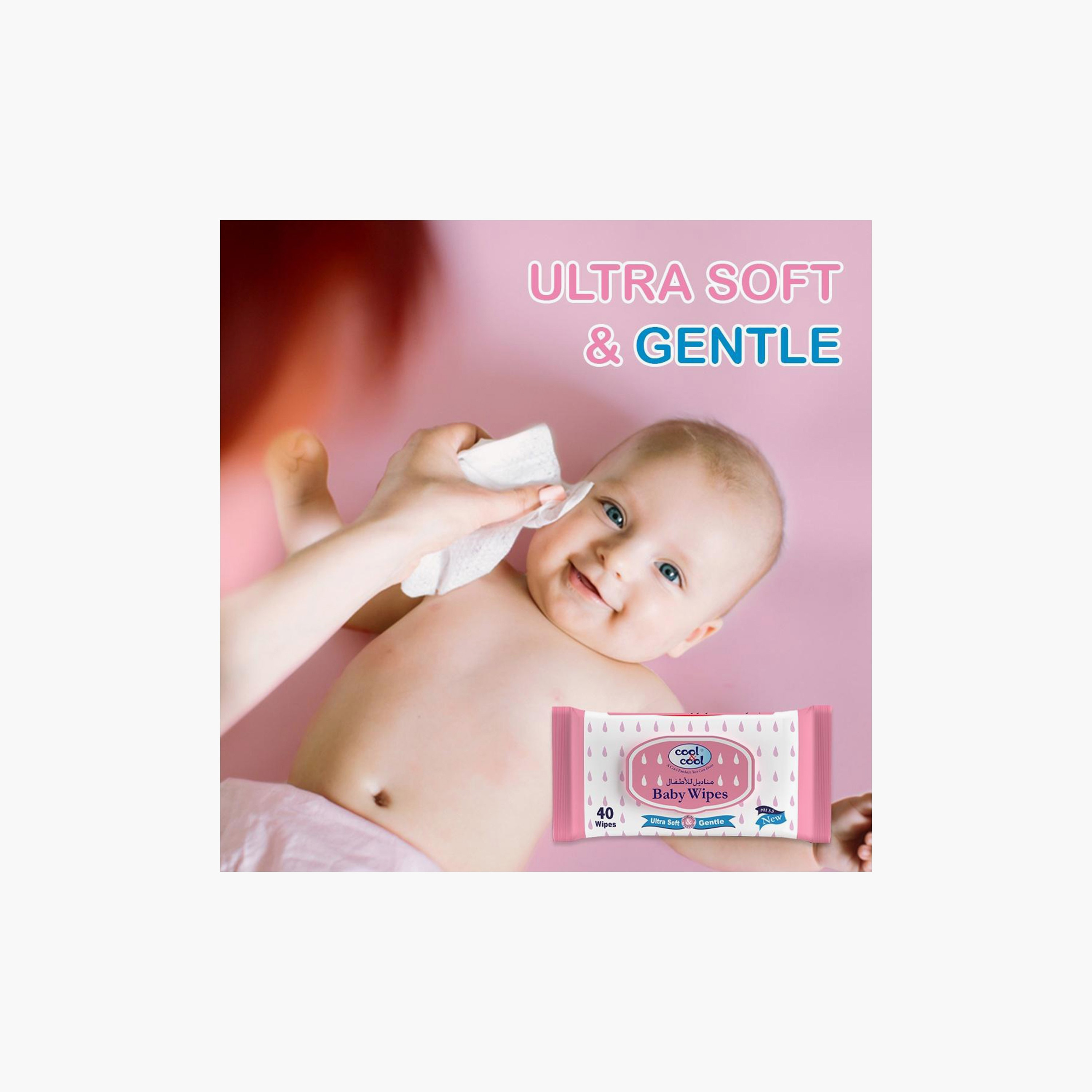 Cool & Cool Pack of 24 Ultra Soft Baby Wipes-baby-diapering-babywipes-image-5