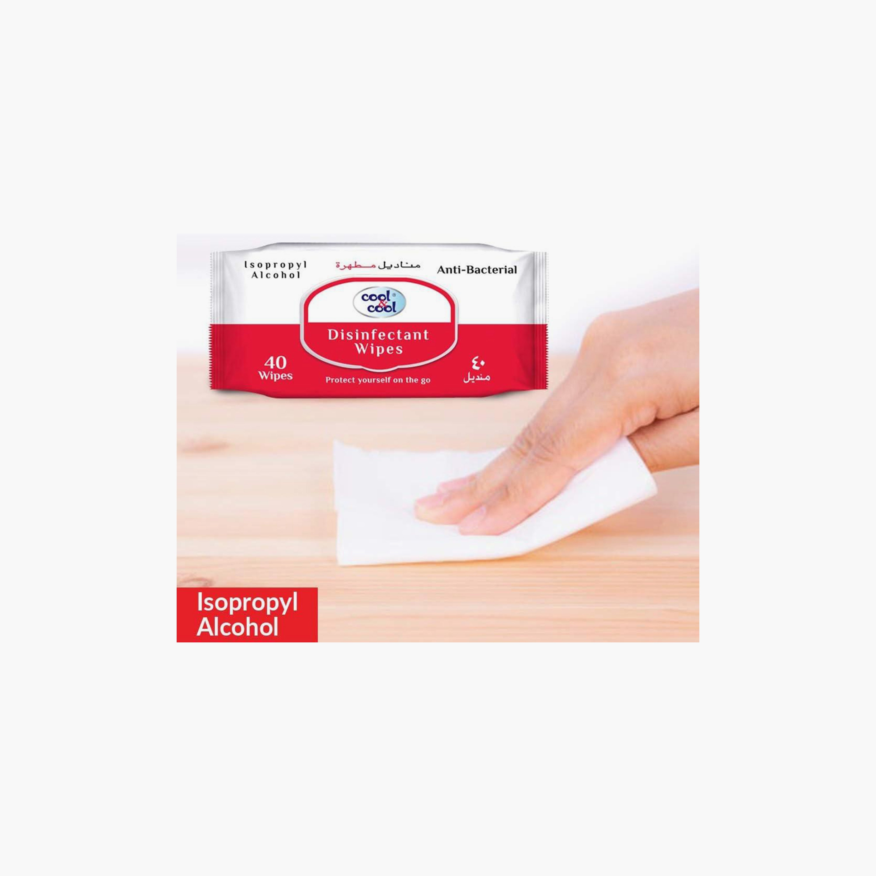 Cool & Cool 40-Piece Anti Bacterial Disinfectant Wipes-baby-diapering-babywipes-image-5