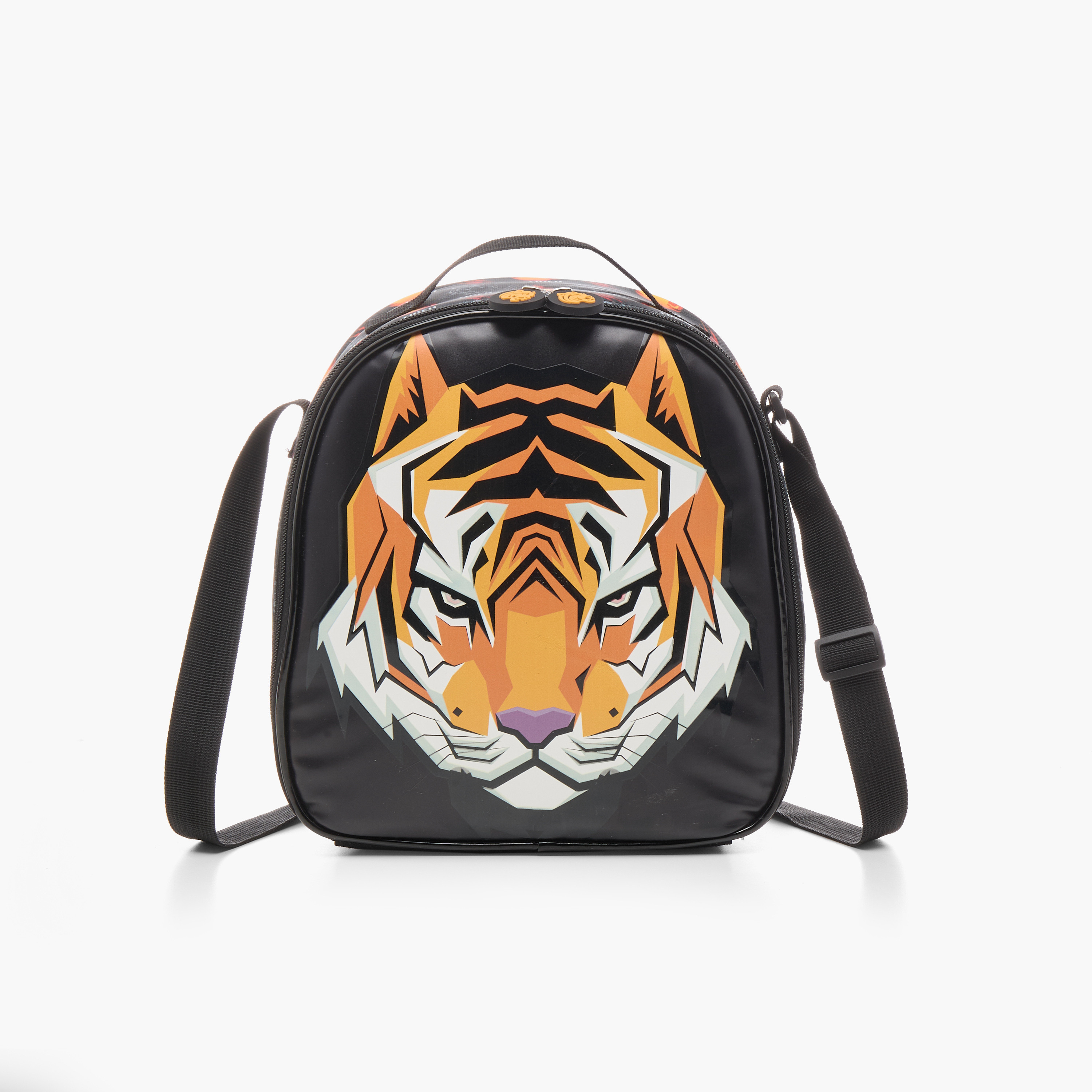 Juniors Tiger Print Lunch Bag with Adjustable Strap and Zip Closure-school-lunchessentials-lunchbags-image-1