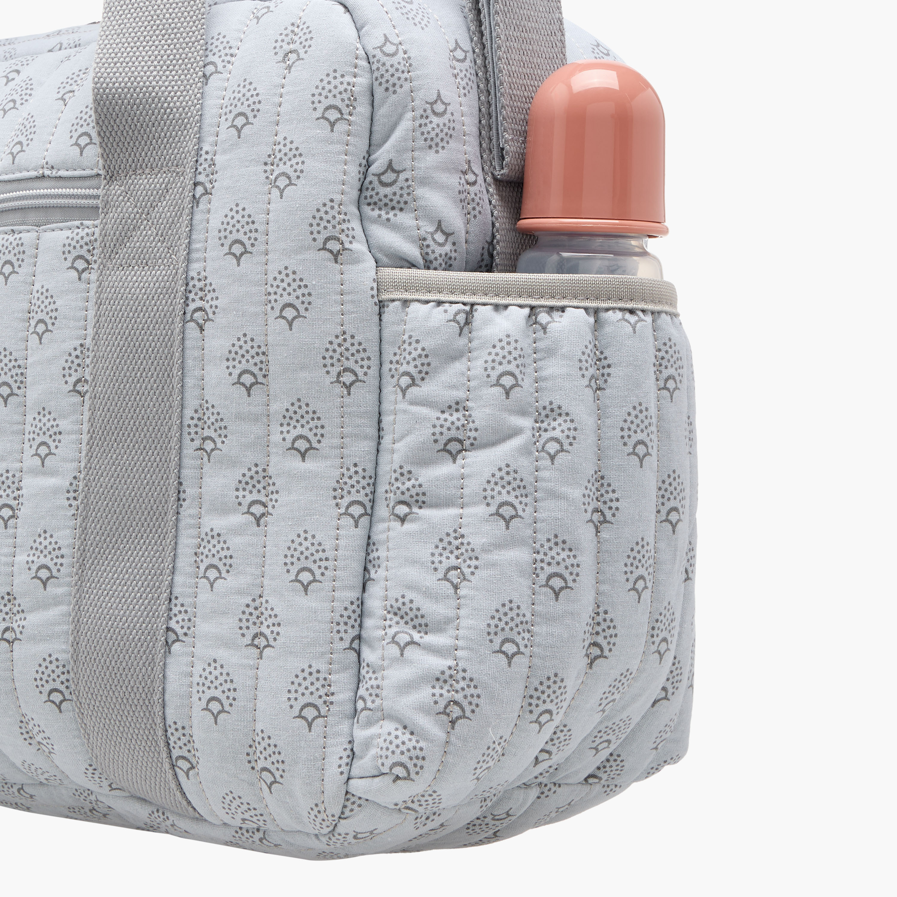 Giggles Quilted Diaper Bag with Double Handle and Zip Closure-baby-diapering-diaperbags-image-10