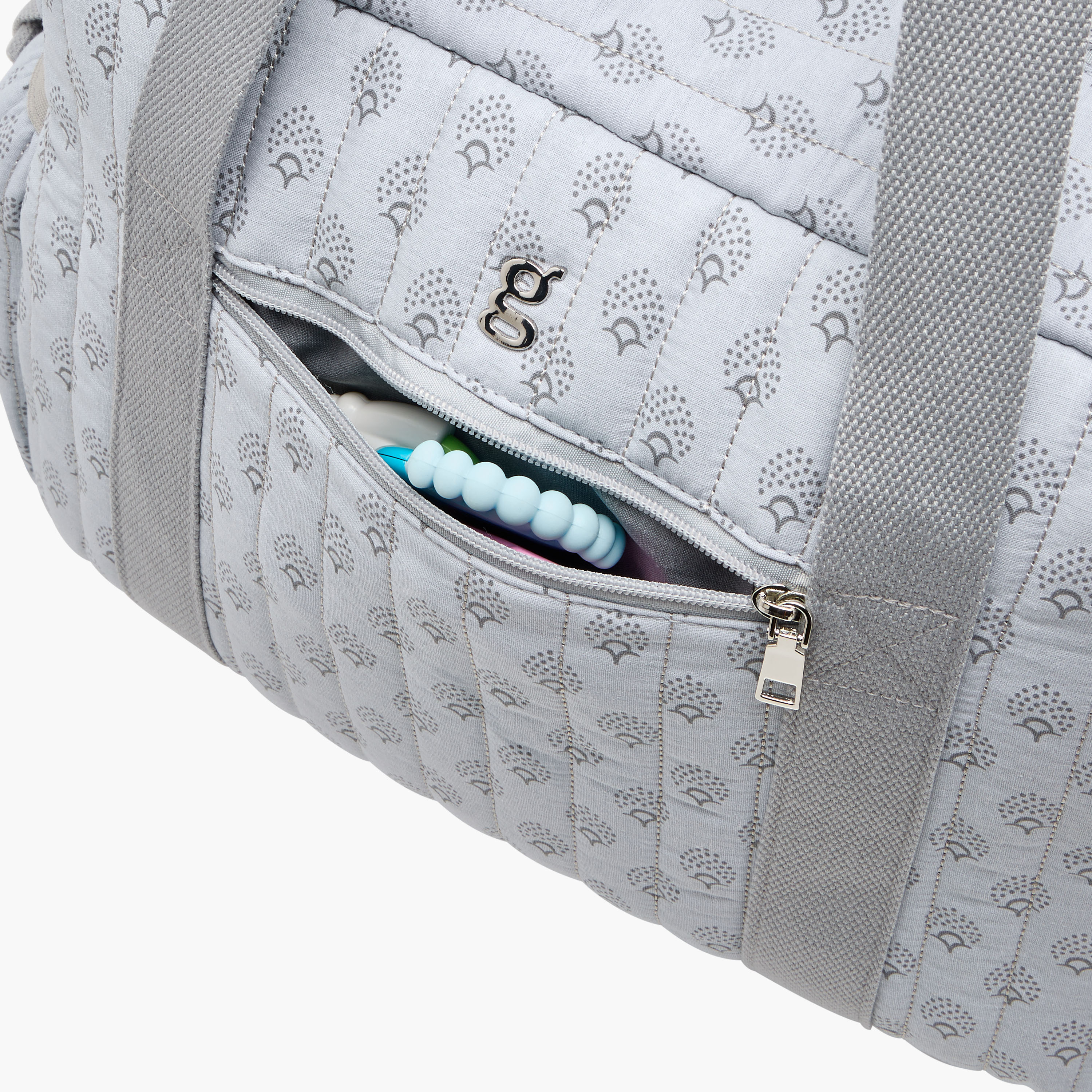 Giggles Quilted Diaper Bag with Double Handle and Zip Closure-baby-diapering-diaperbags-image-11