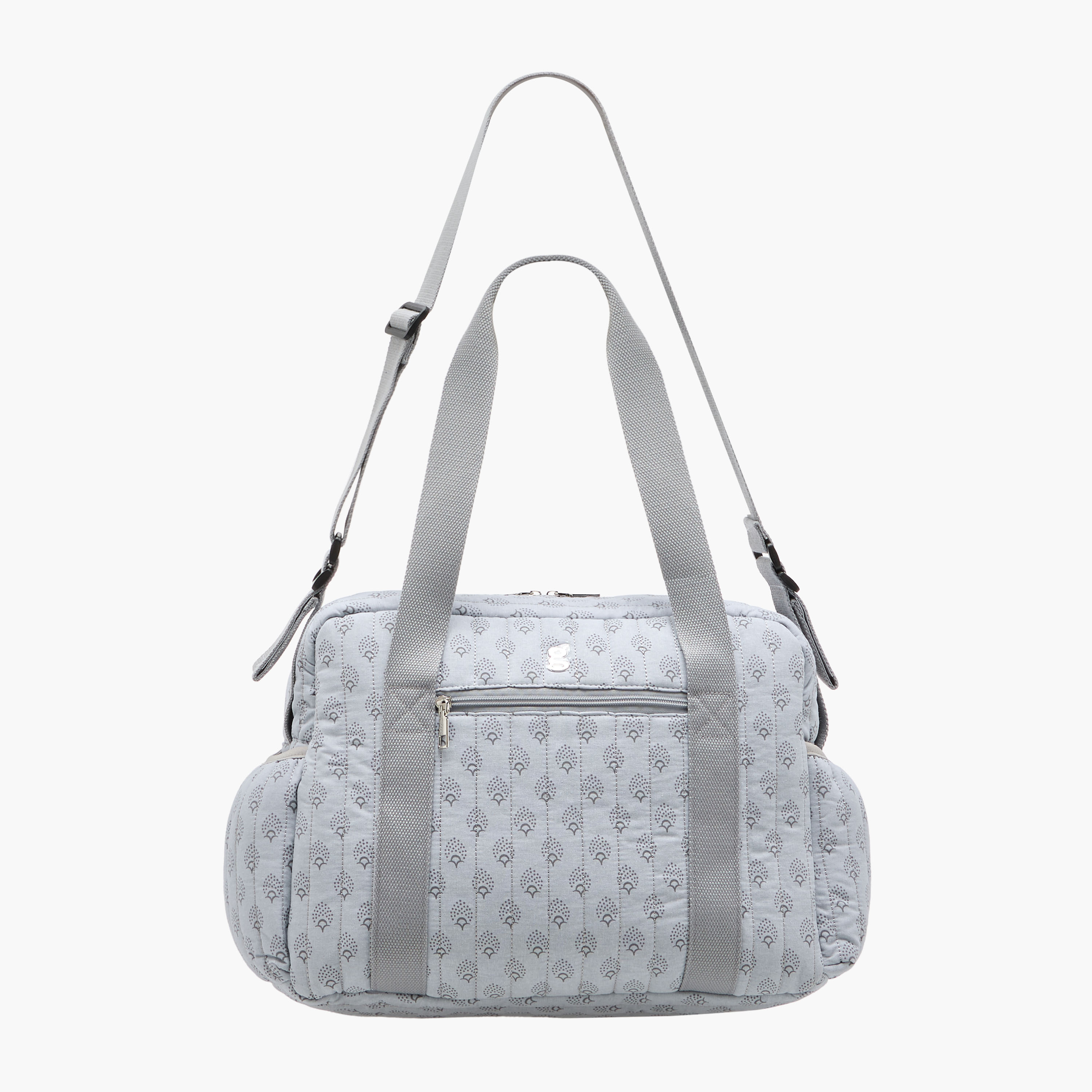 Giggles Quilted Diaper Bag with Double Handle and Zip Closure-baby-diapering-diaperbags-image-2