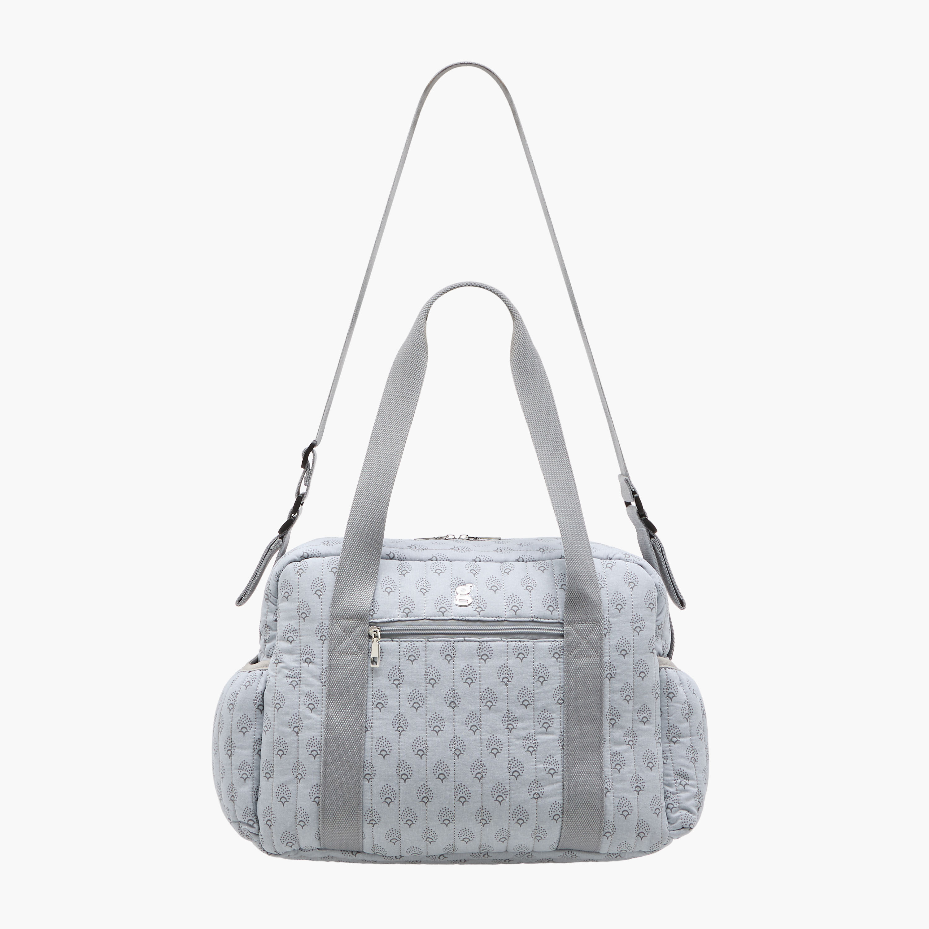 Giggles Quilted Diaper Bag with Double Handle and Zip Closure-baby-diapering-diaperbags-image-4