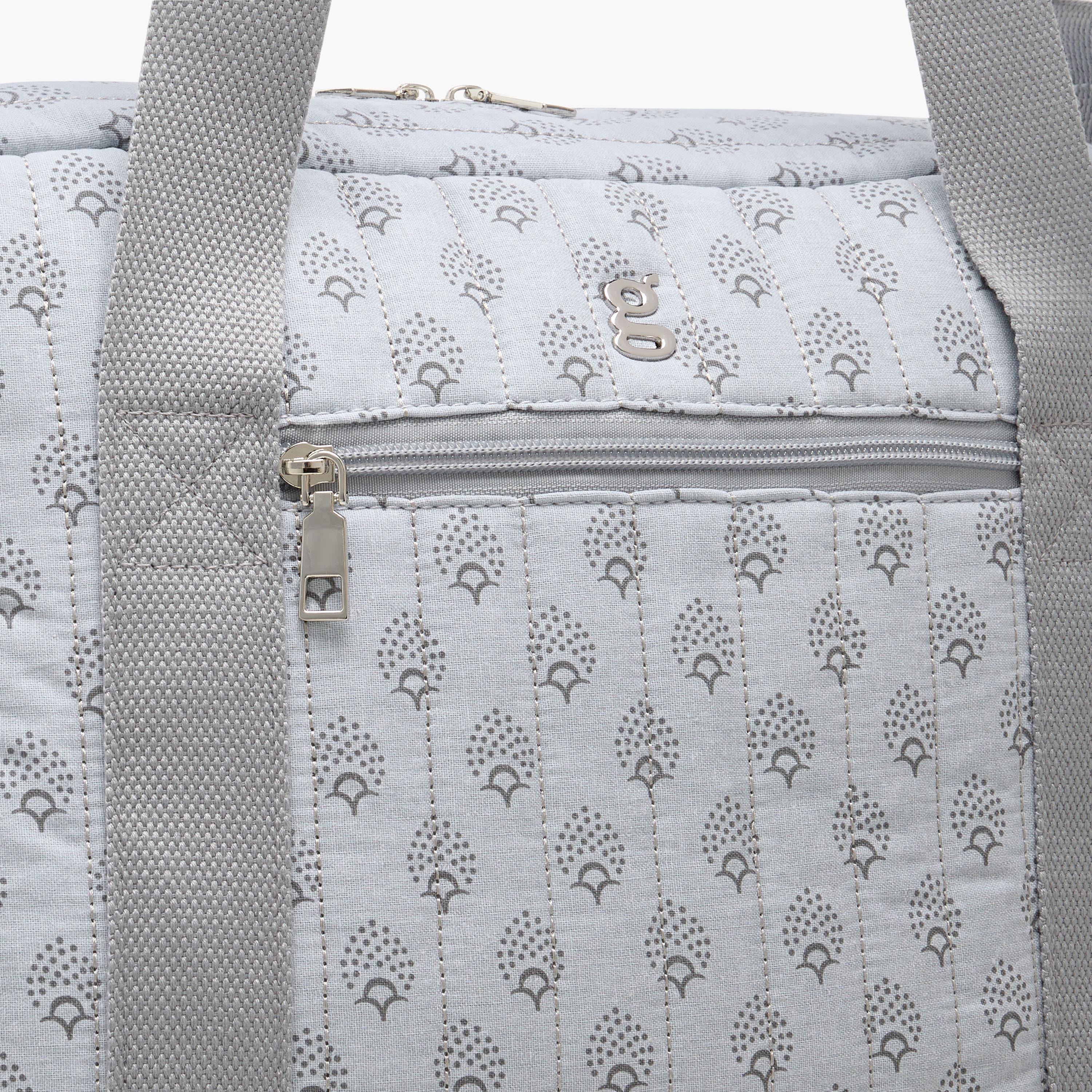 Giggles Quilted Diaper Bag with Double Handle and Zip Closure-baby-diapering-diaperbags-image-8