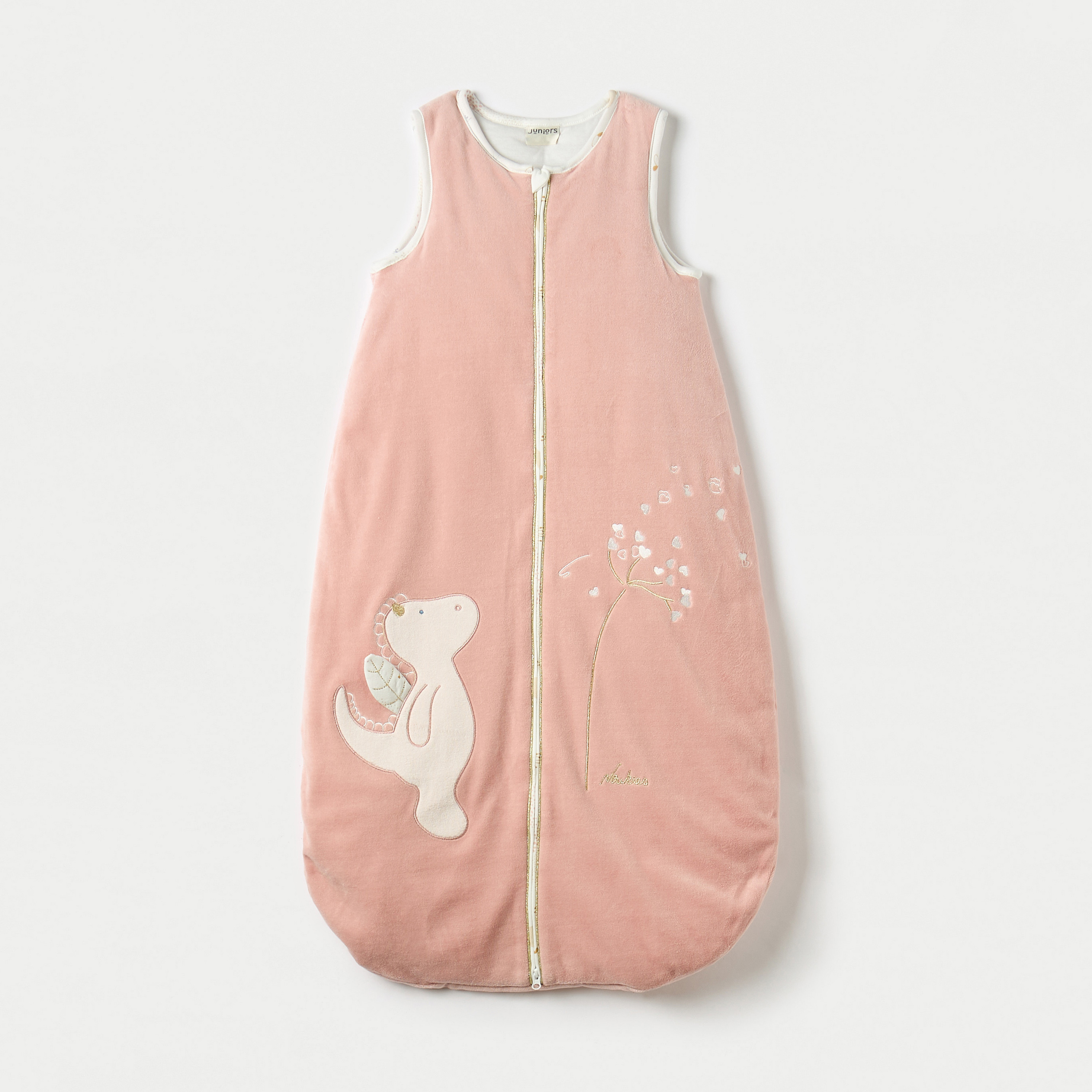 Juniors Dinosaur Applique 2-Tog Sleeping Bag with Zip Closure - 6-18 months-baby-nursery-blanketsandswaddles-swaddlesandsleepingbags-image-1
