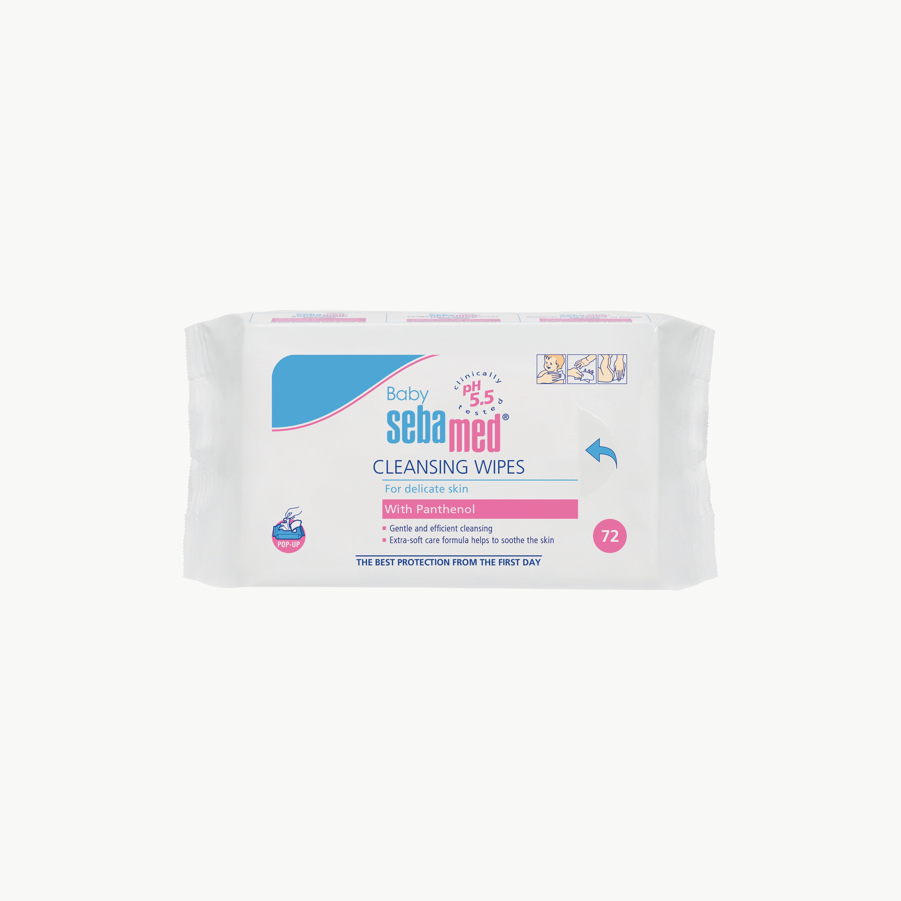 Sebamed Baby Wet Wipes - 72 Sheets-baby-diapering-babywipes-image-1