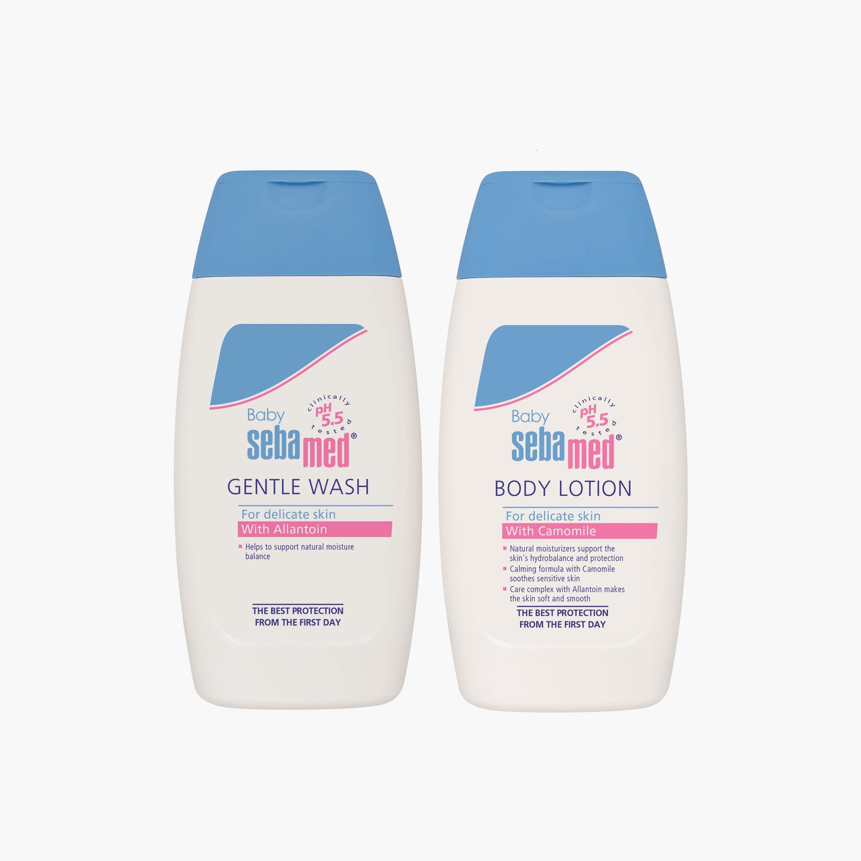 Sebamed Baby Gentle Wash, 200 ml with Baby Body Lotion, 200 ml-baby-bathandcare-hairbodyskincare-bodywashandsoaps-image-1