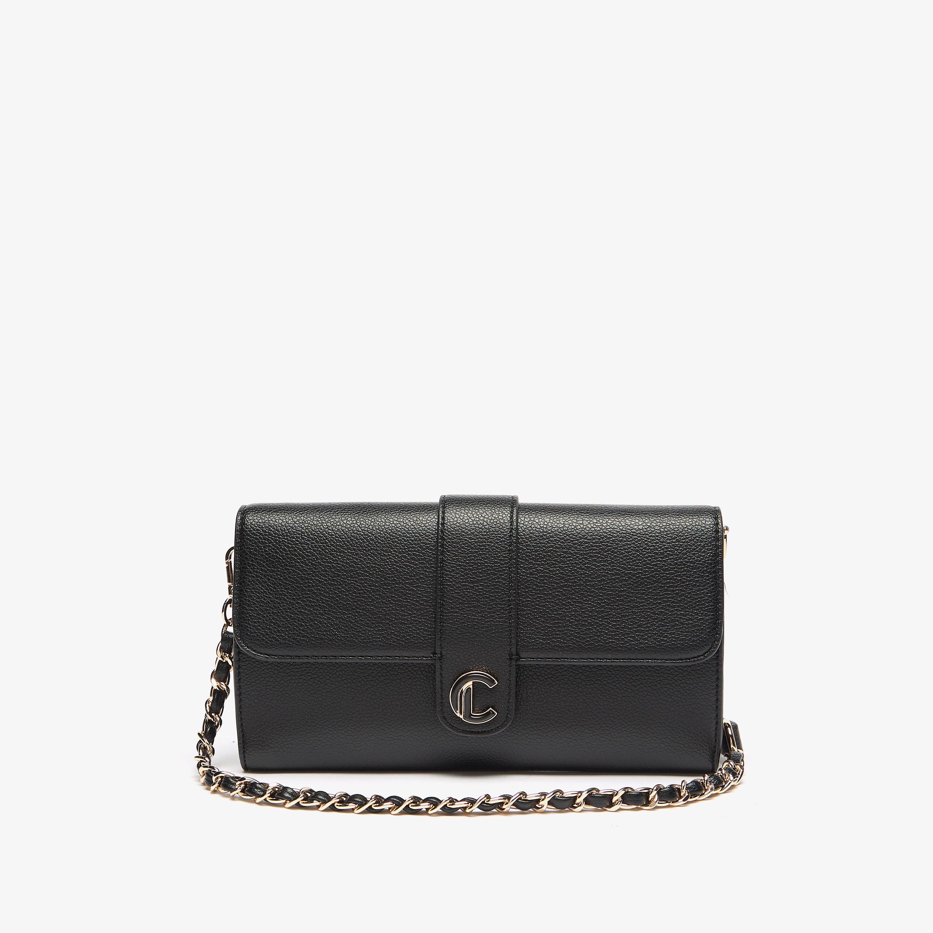 شنطة كروس بودي سادة بحزام سلسلة وزر إغلاق من لو كونفورت-women-bagsandwallets-handbags-image-1