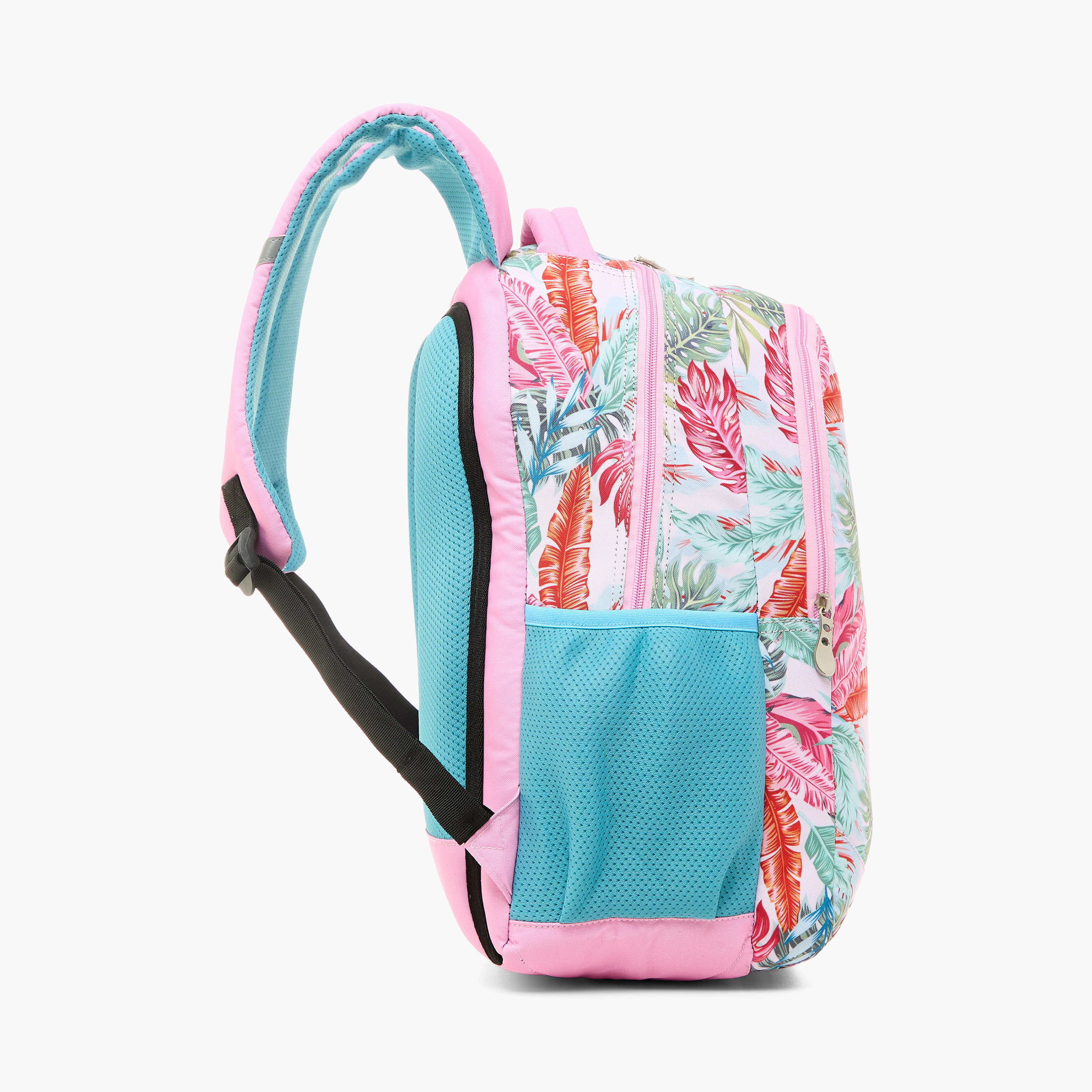 Juniors All-Over Tropical Print Backpack with Adjustable Straps and Zip Closure - 16 inches-school-bagsandbackpacks-backpacks-image-5