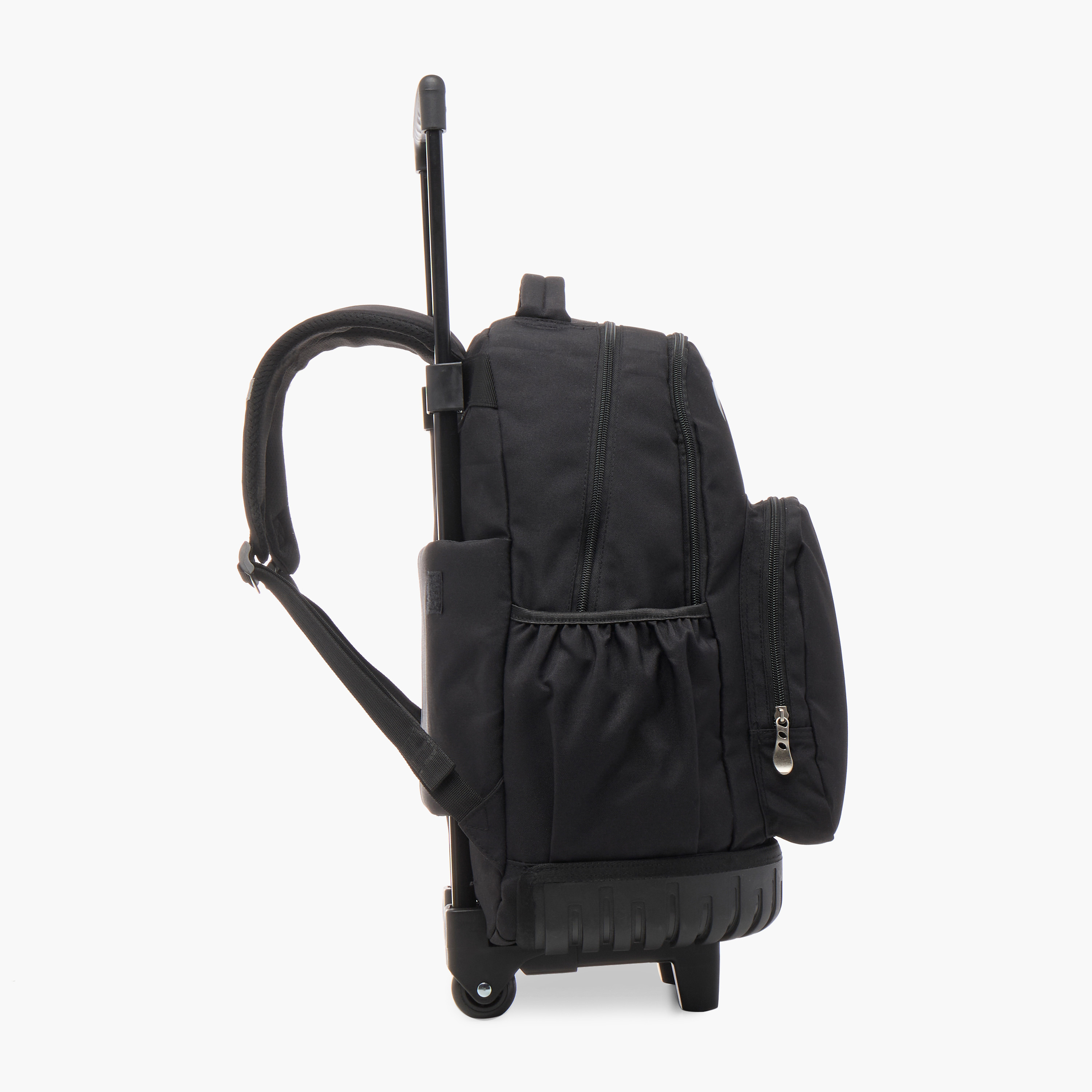 Juniors Angry Face Print Trolley Backpack with Retractable Handle - 16 inches-school-bagsandbackpacks-trolleybags-image-5
