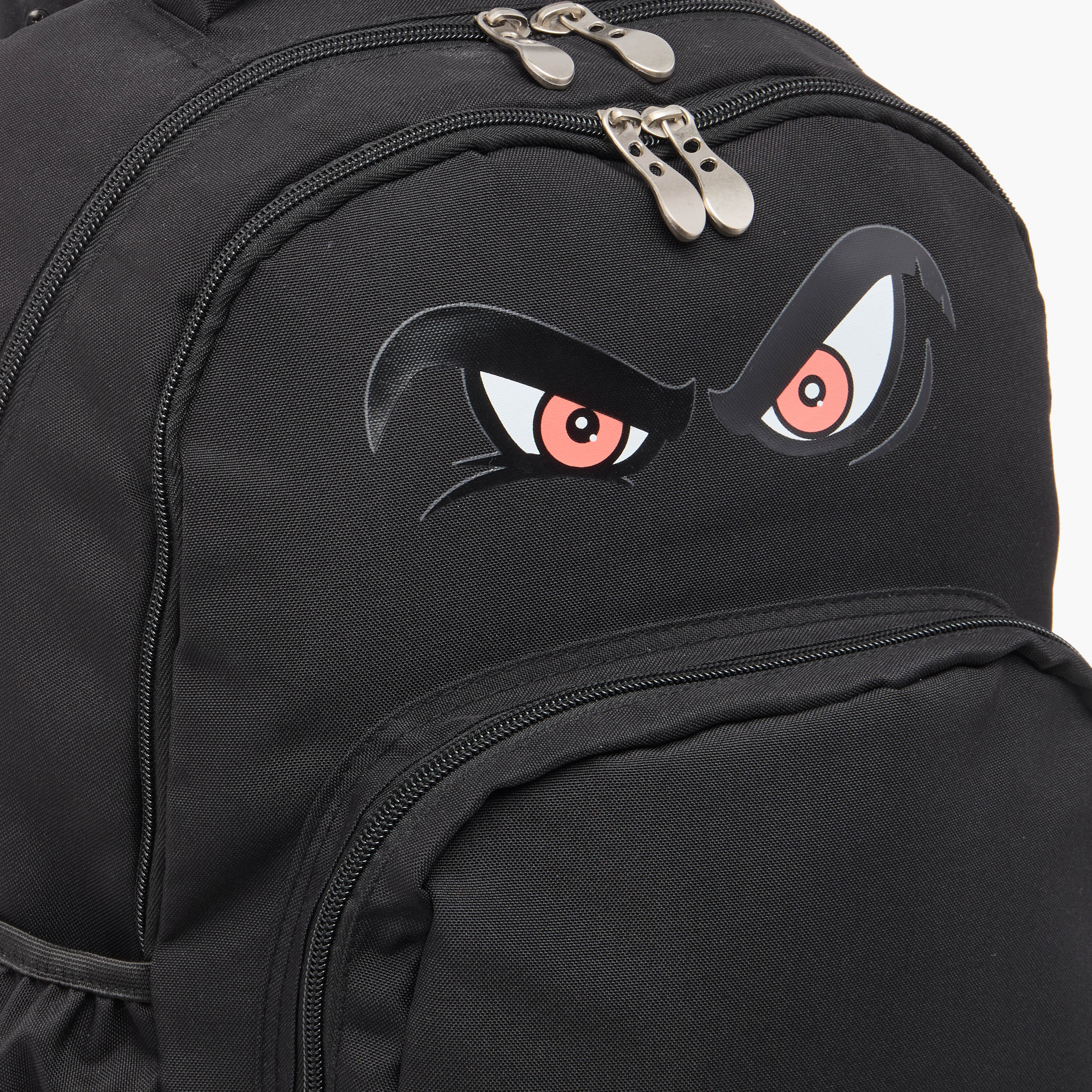 Juniors Angry Face Print Trolley Backpack with Retractable Handle - 16 inches-school-bagsandbackpacks-trolleybags-image-7