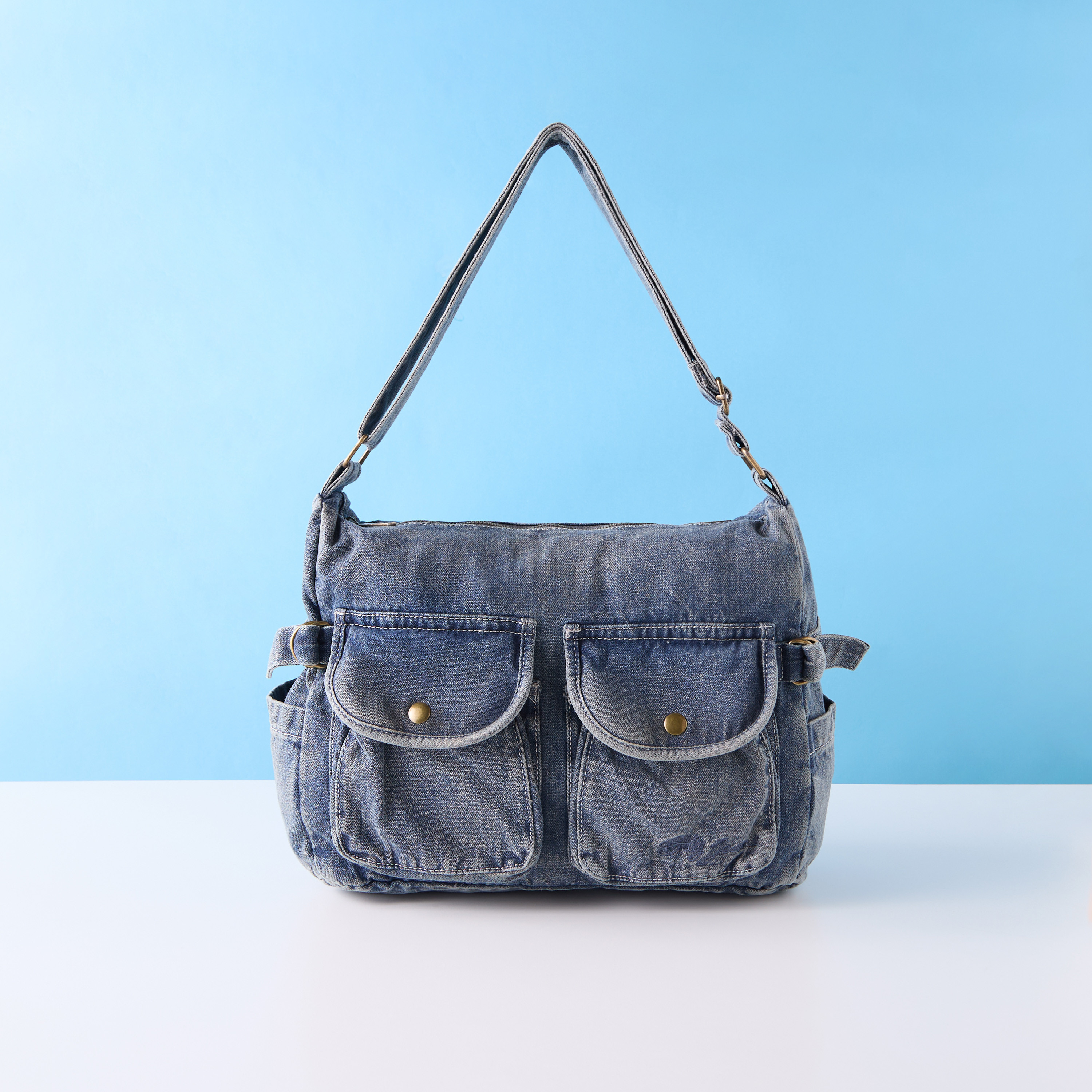 Denim crossbody bag best sale