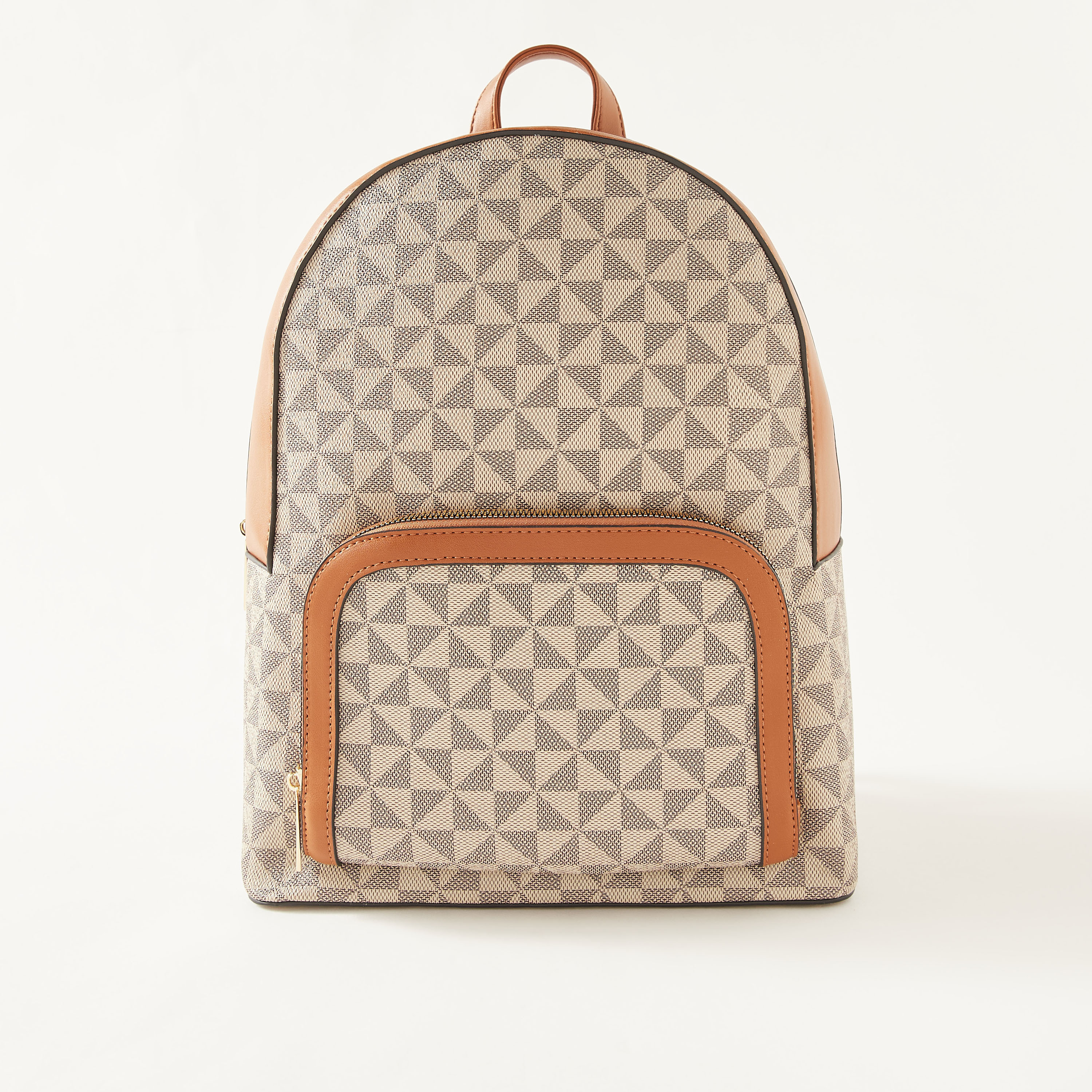 شنطة ظهر بسحّاب اغلاق وجيب لابتوب وطبعات من ساشا-women-bagsandwallets-backpacks-image-1