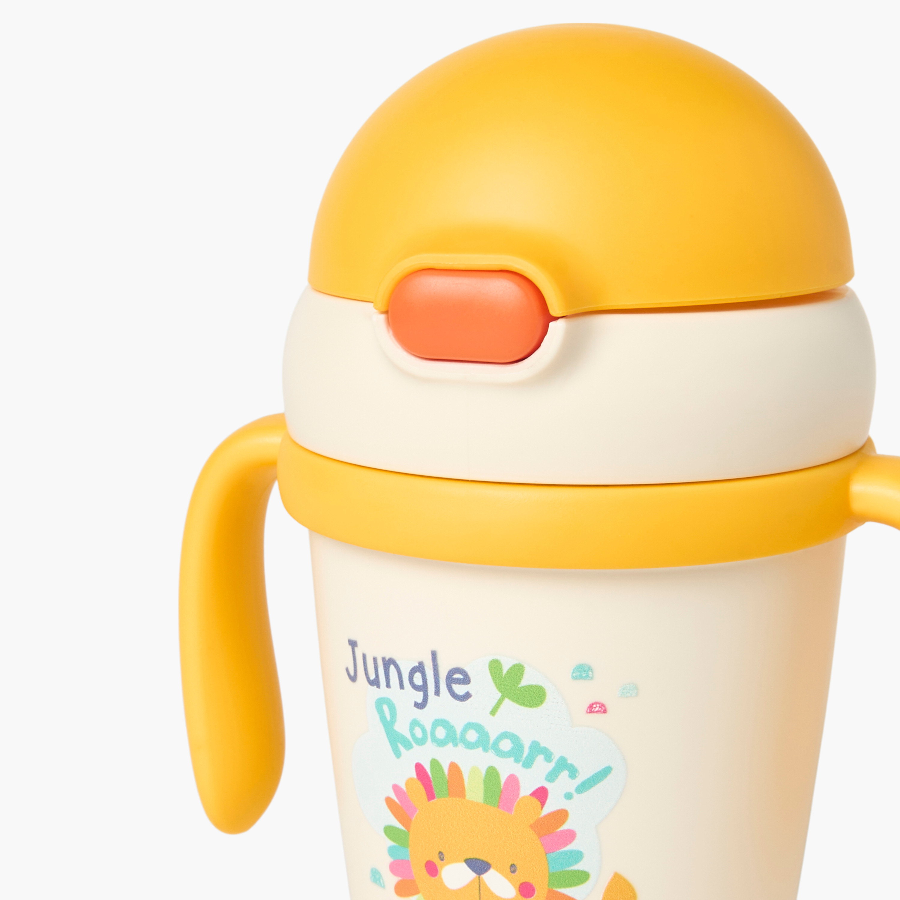 Juniors Lion Print Sippy Cup with Press Button Closure and Handles - 250 ml-baby-feeding-mealtimeessentials-image-4