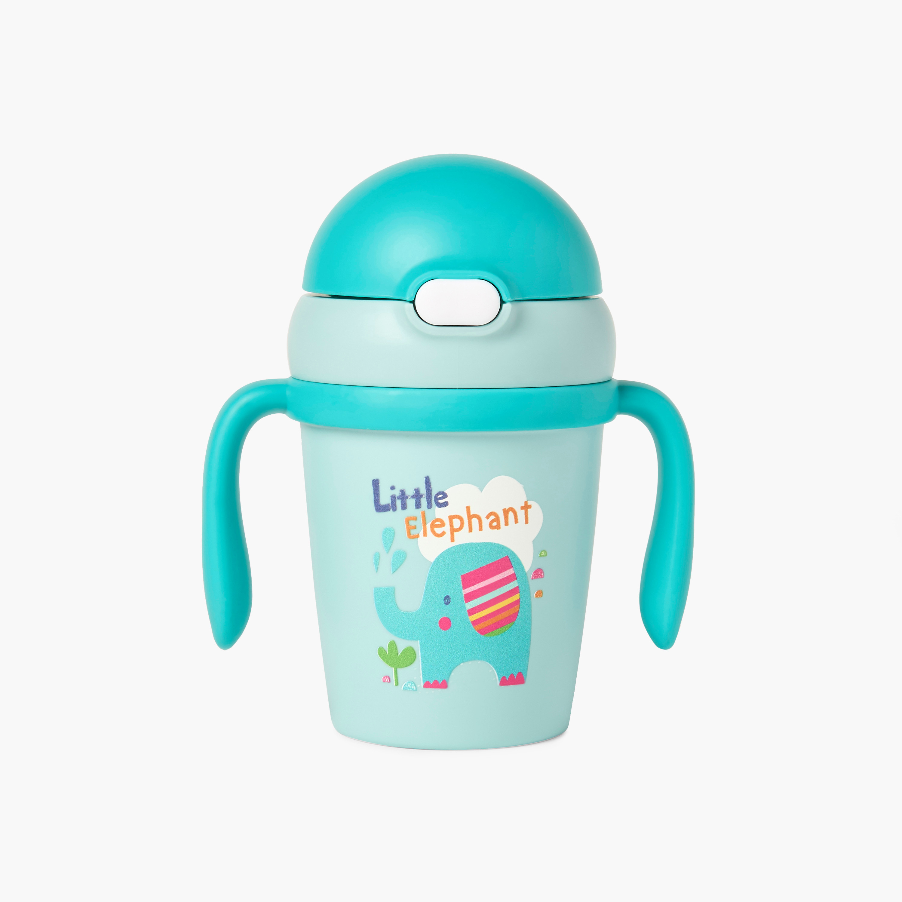 Juniors Lion Print Sippy Cup with Press Button Closure and Handles - 250 ml-baby-feeding-mealtimeessentials-image-1