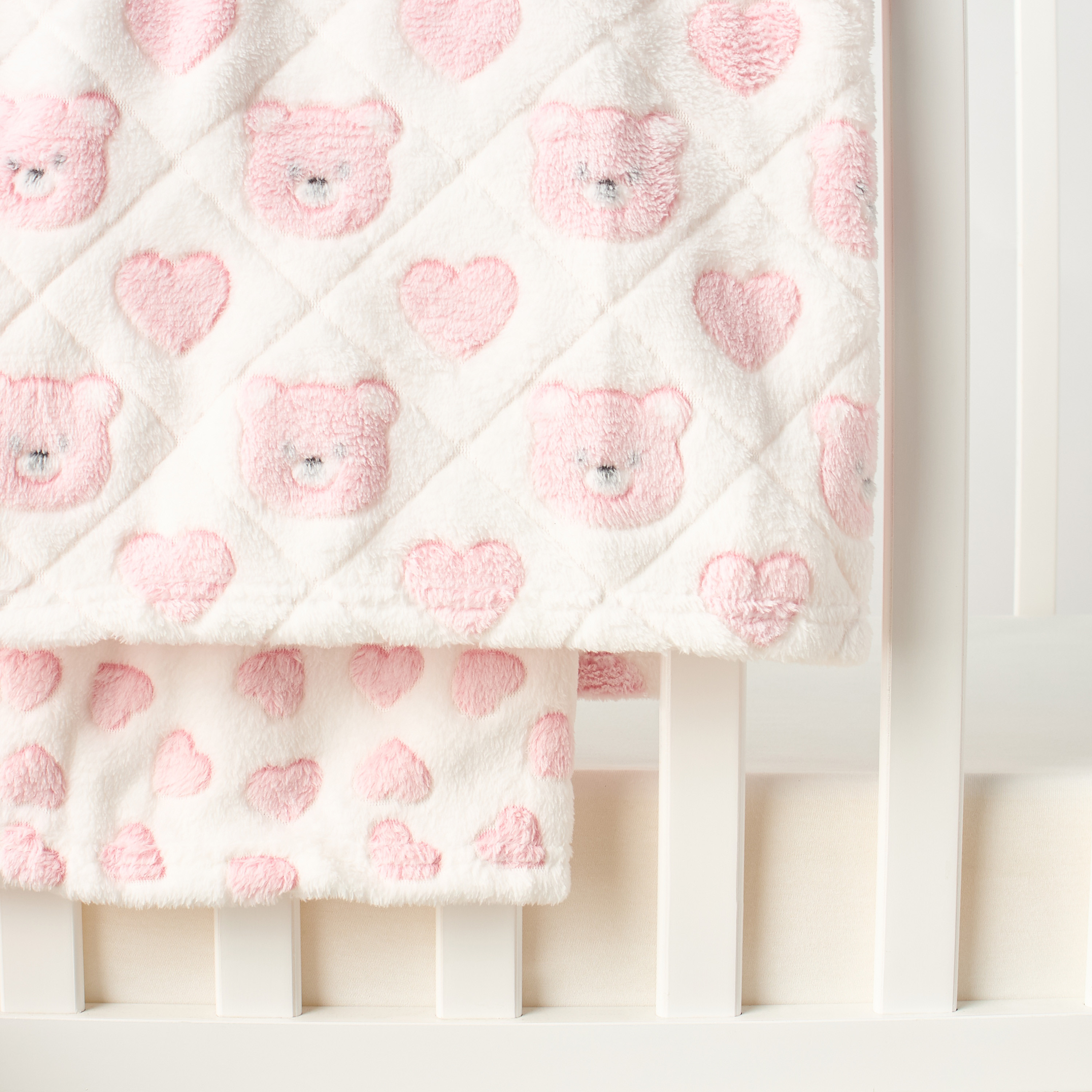 Juniors 2-Piece All-Over Bear Detail Fleece Blanket Set - 76x102 cm-baby-nursery-blanketsandswaddles-blanketsandquilts-image-2