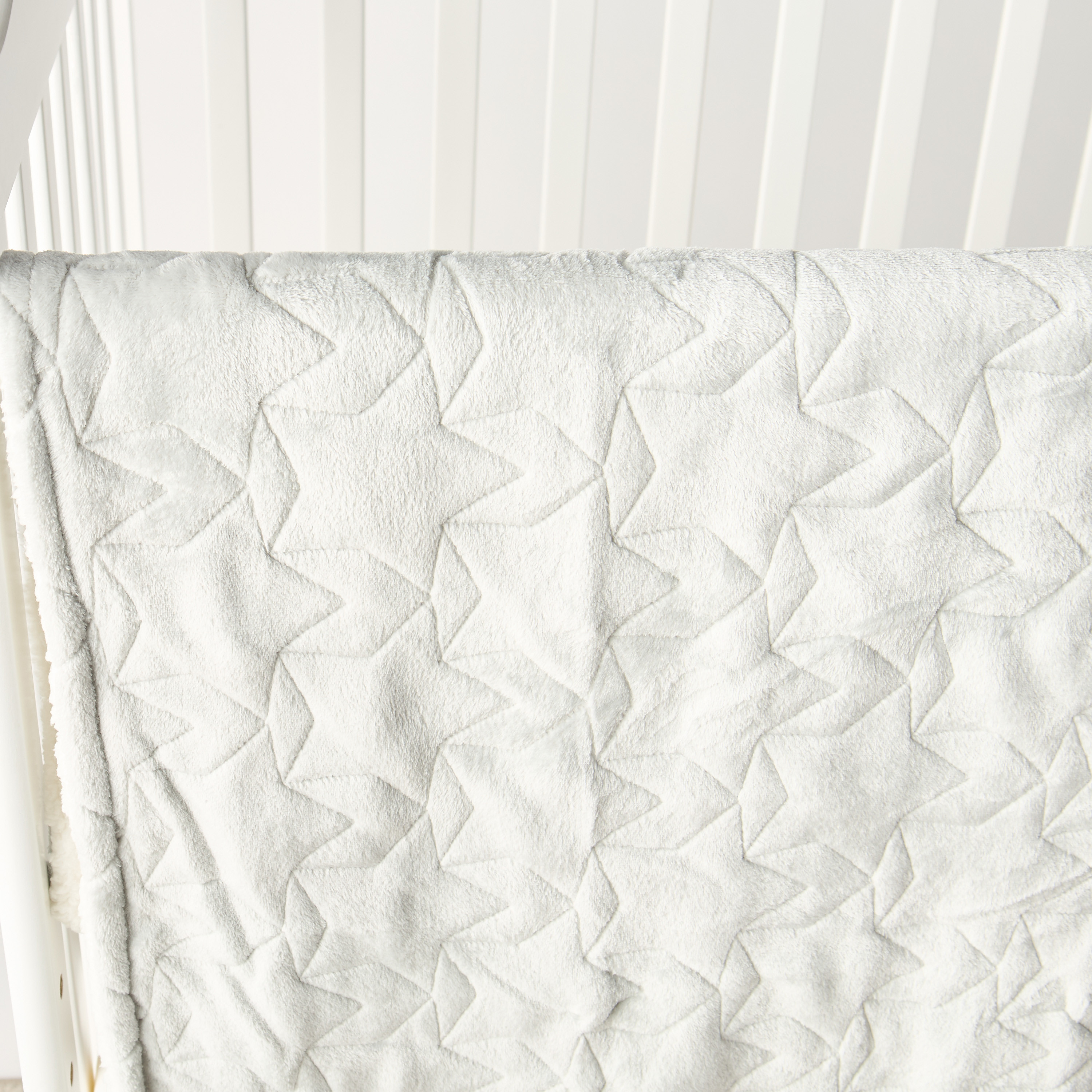 Juniors Star and Moon Embroidered Raschel Blanket - 76x102 cm-baby-nursery-blanketsandswaddles-blanketsandquilts-image-2