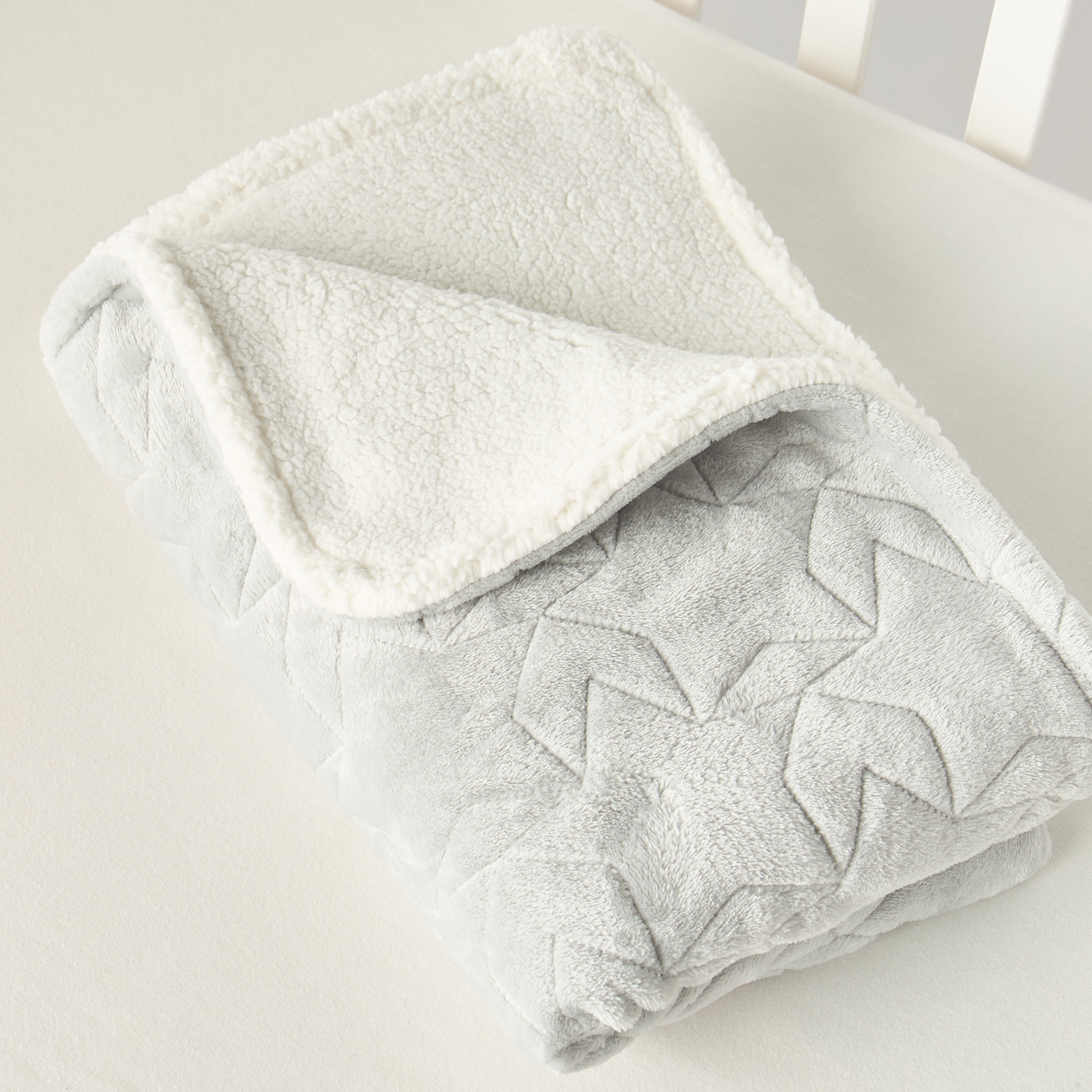 Juniors Star and Moon Embroidered Raschel Blanket - 76x102 cm-baby-nursery-blanketsandswaddles-blanketsandquilts-image-4