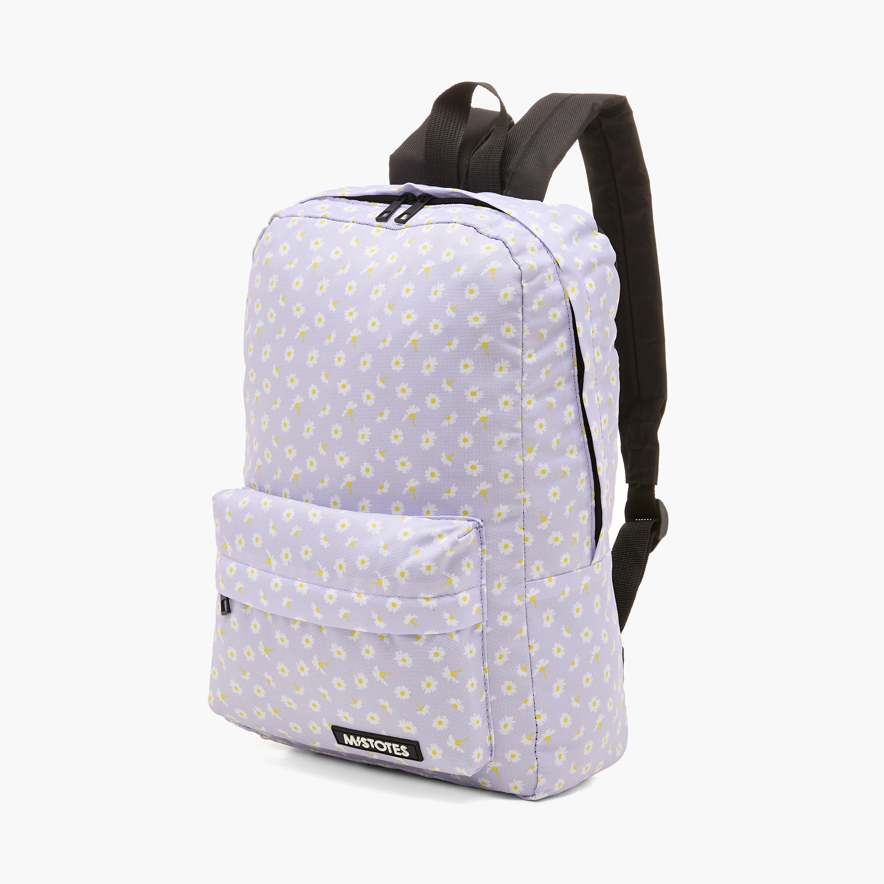 Mistotes Floral Print Backpack with Adjustable Straps - 31x13x43 cms-women-bagsandwallets-backpacks-image-2