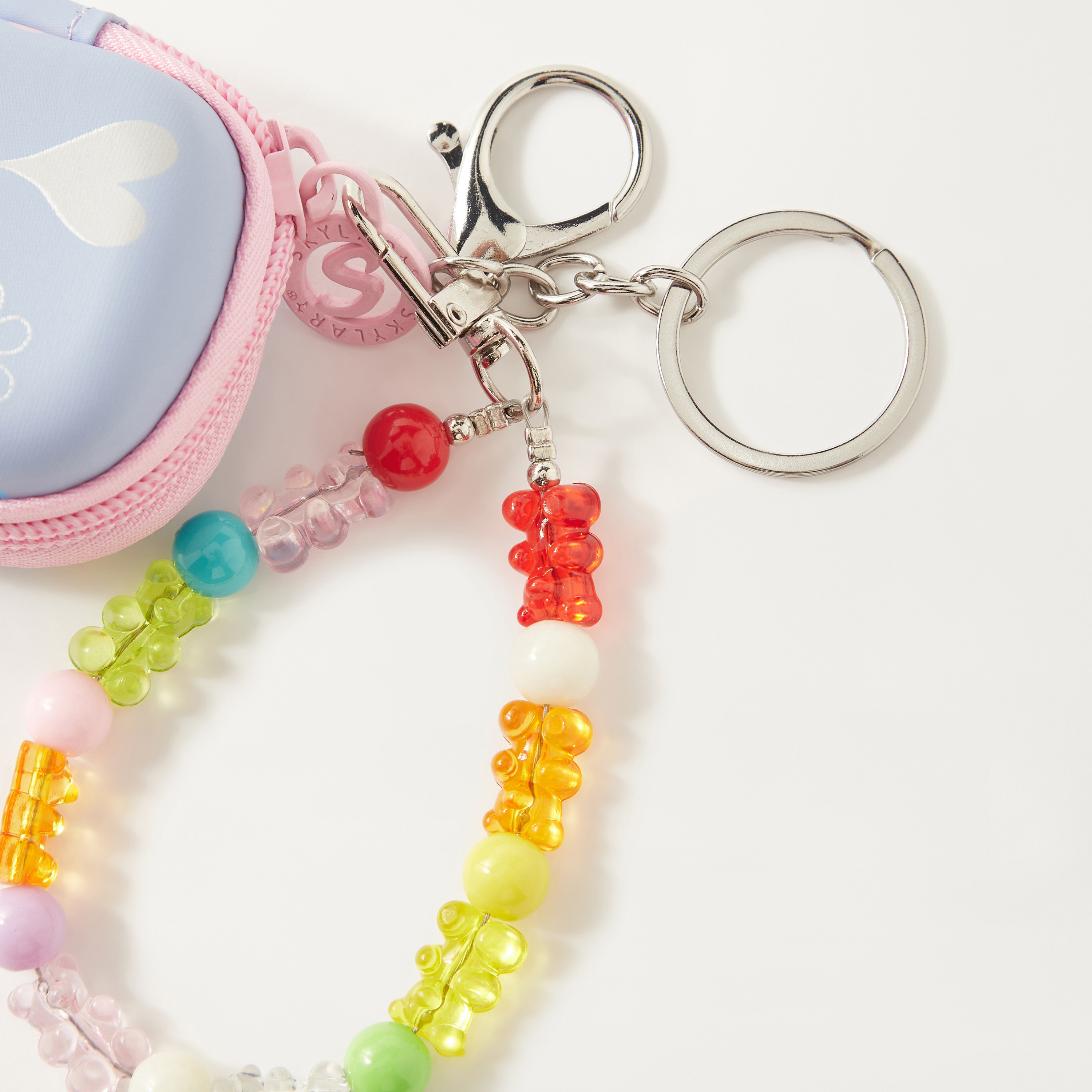 Printed Pouch with Zip Closure and Key Holder-girls-accessories-keyringsandbagcharms-image-4