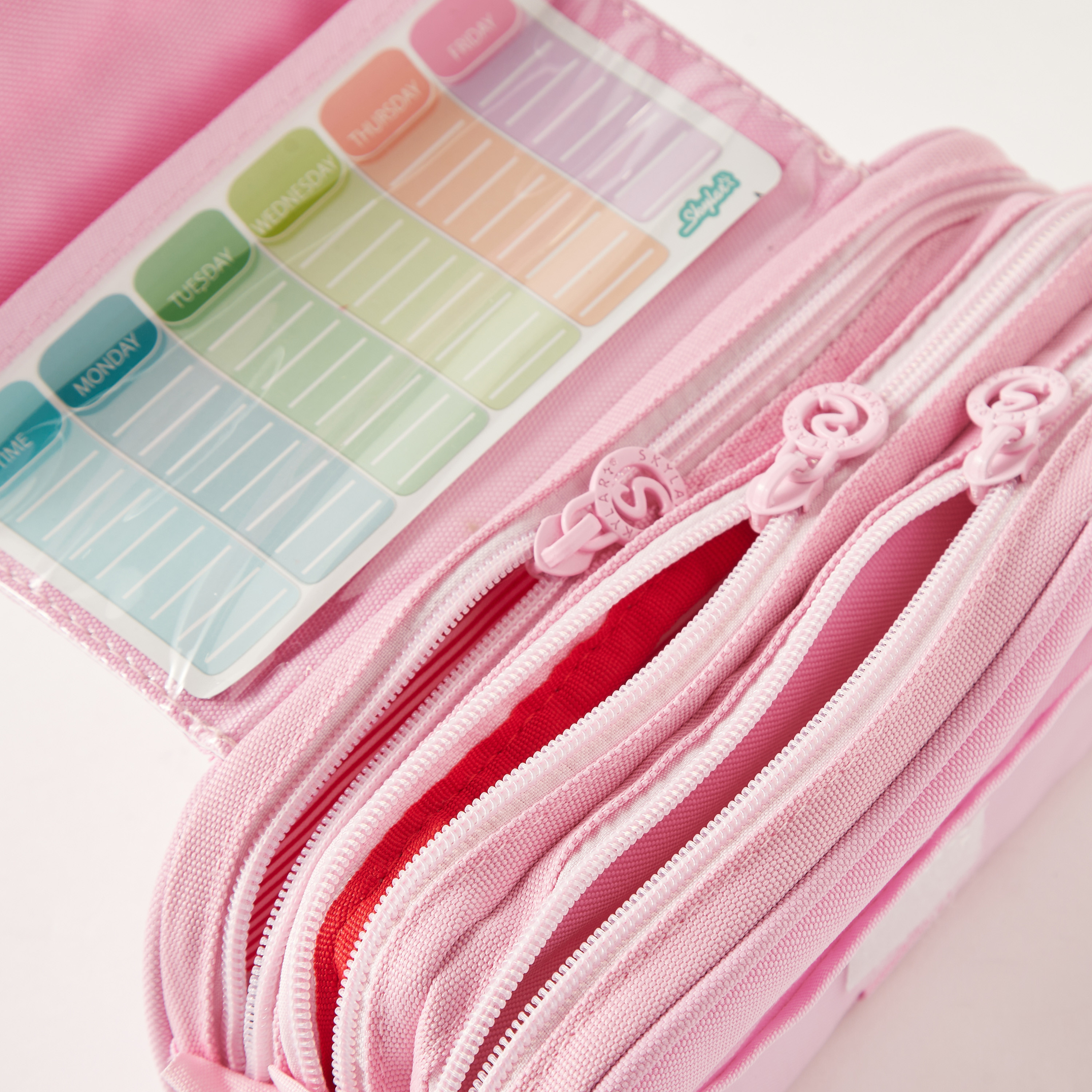 Solid 3-Compartment Pencil Case with Flap Closure-school-stationery-pencilcases-image-3