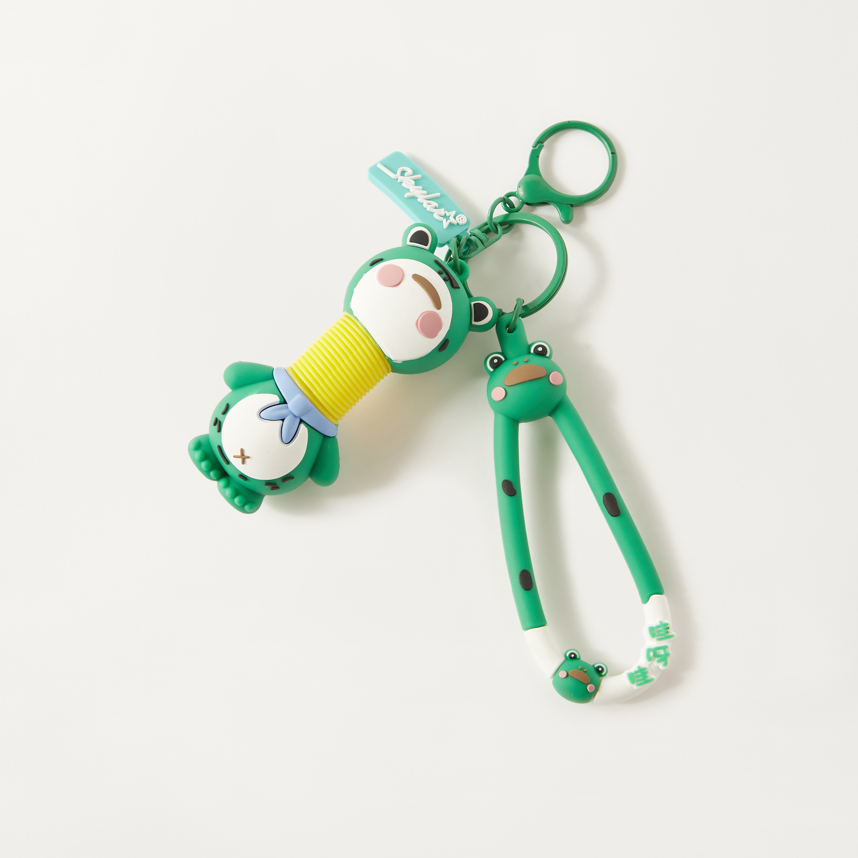 Animal Shape Keychain with Charm Detail-girls-accessories-keyringsandbagcharms-image-2
