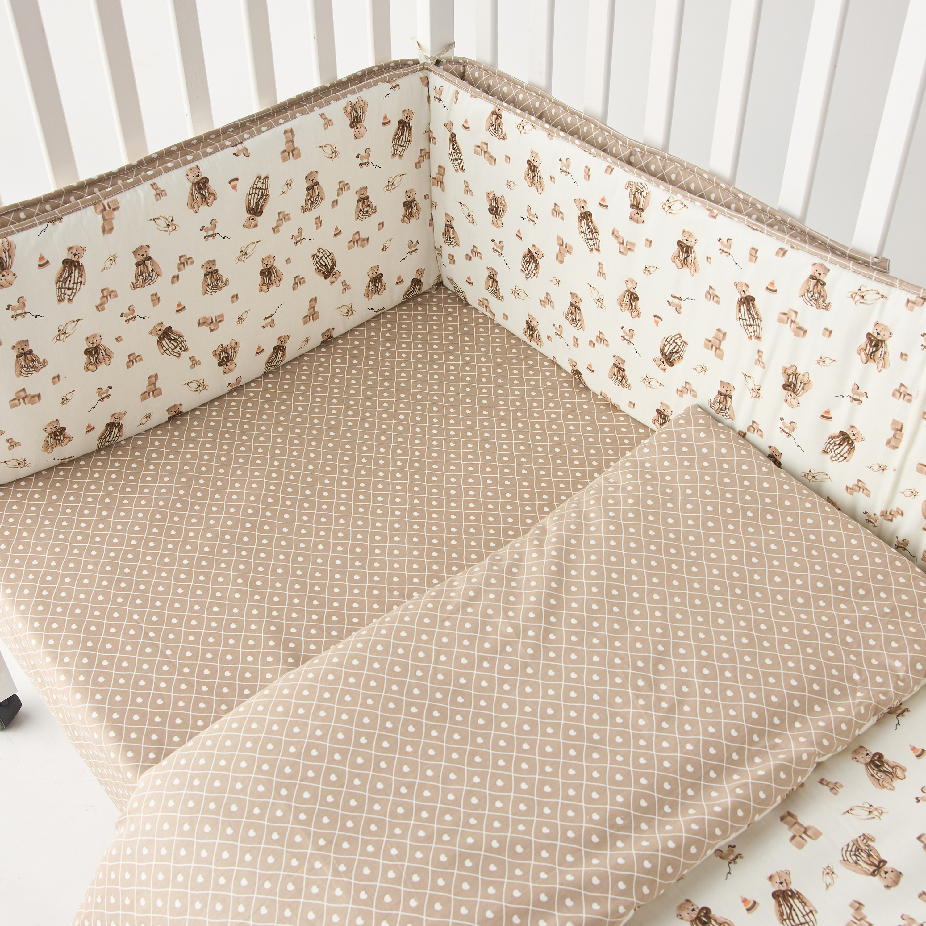 طقم مفروشات سرير بطبعات 4 قطع من جونيورز - 90x130 سم-baby-nursery-toddlerbedding-image-4