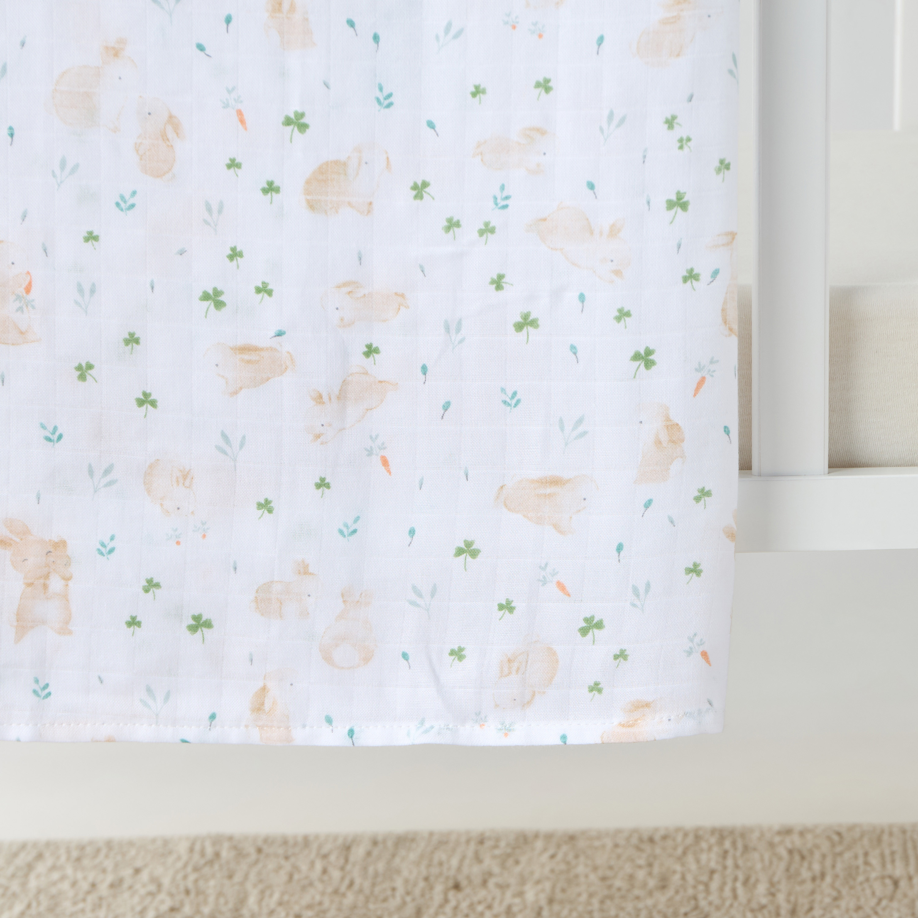 Giggles Floral Print Bamboo Muslin Swaddle Blanket - 120x120 cms-baby-nursery-blanketsandswaddles-swaddlesandsleepingbags-image-3