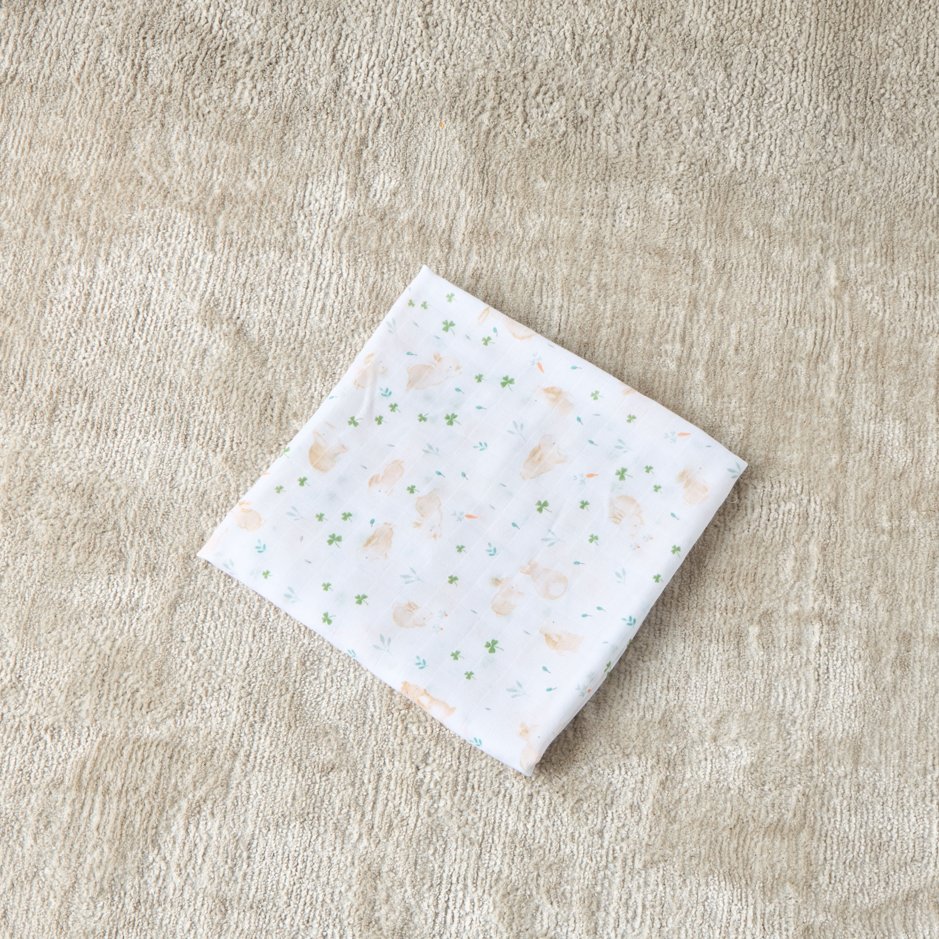 Giggles Floral Print Bamboo Muslin Swaddle Blanket - 120x120 cms-baby-nursery-blanketsandswaddles-swaddlesandsleepingbags-image-4