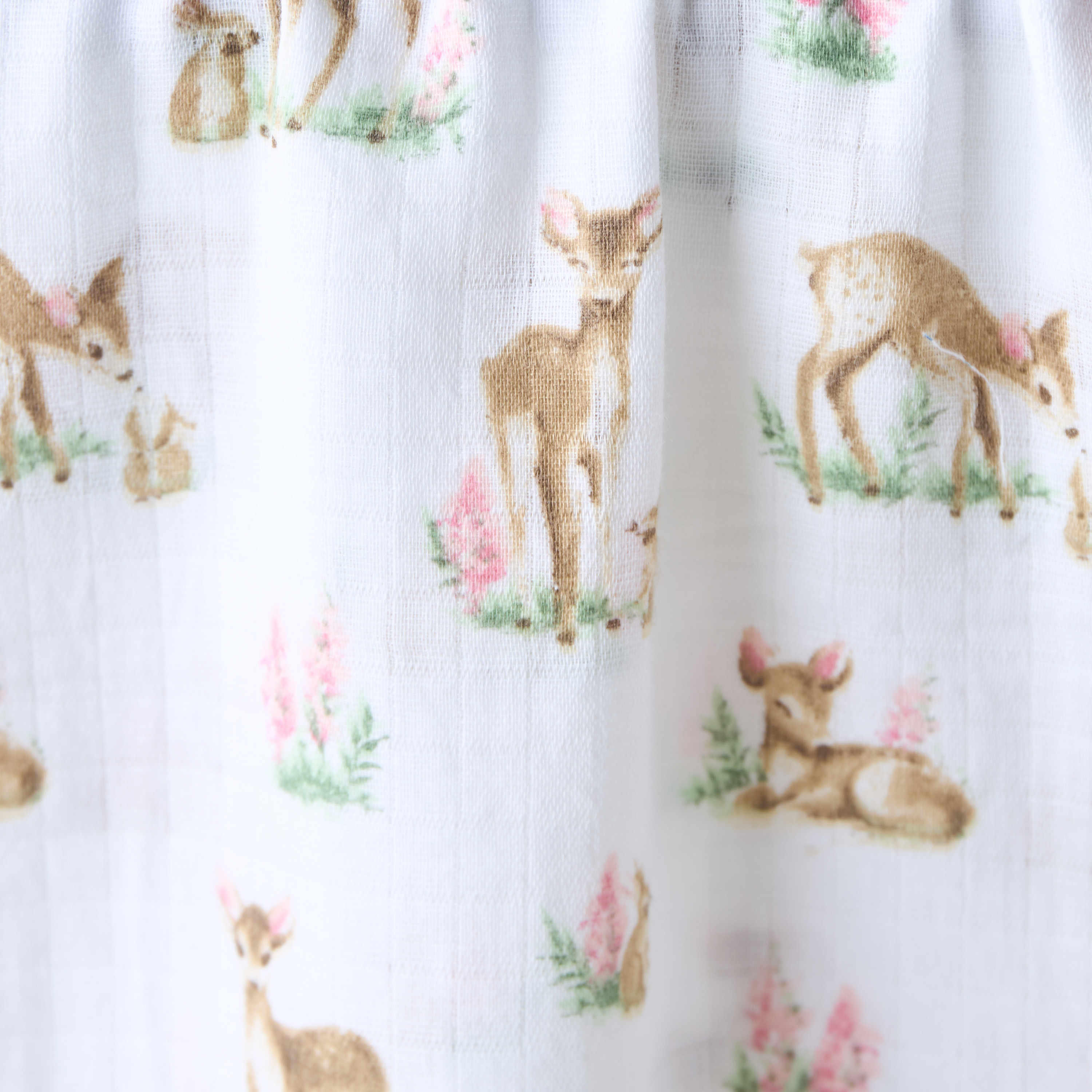 Giggles Deer Print Muslin Swaddle Blanket - 120x120 cms-baby-nursery-blanketsandswaddles-swaddlesandsleepingbags-image-3