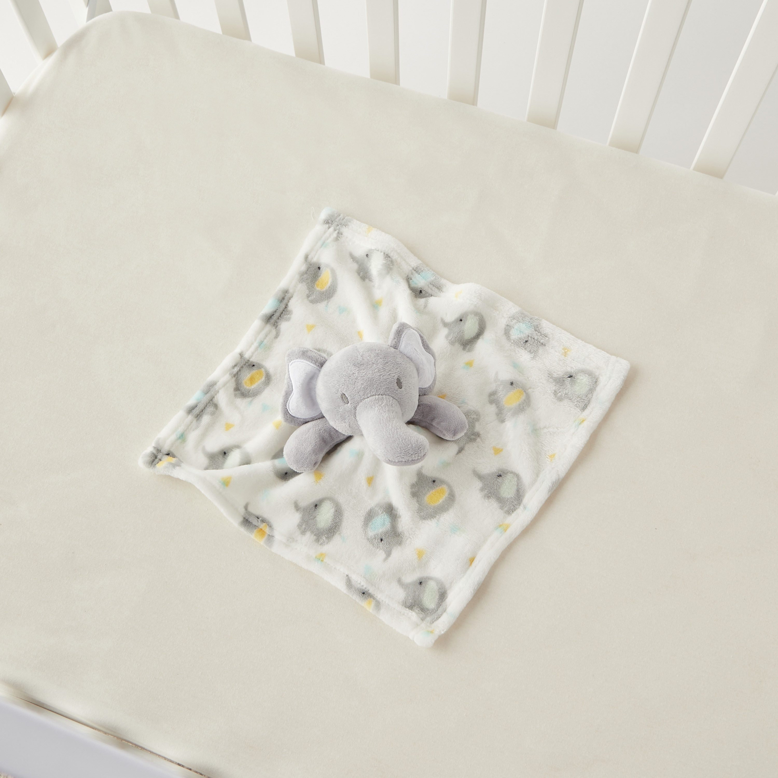 Juniors All-Over Elephant Print Blanket with Soft Toy - 75x90 cm-baby-nursery-blanketsandswaddles-blanketsandquilts-image-5