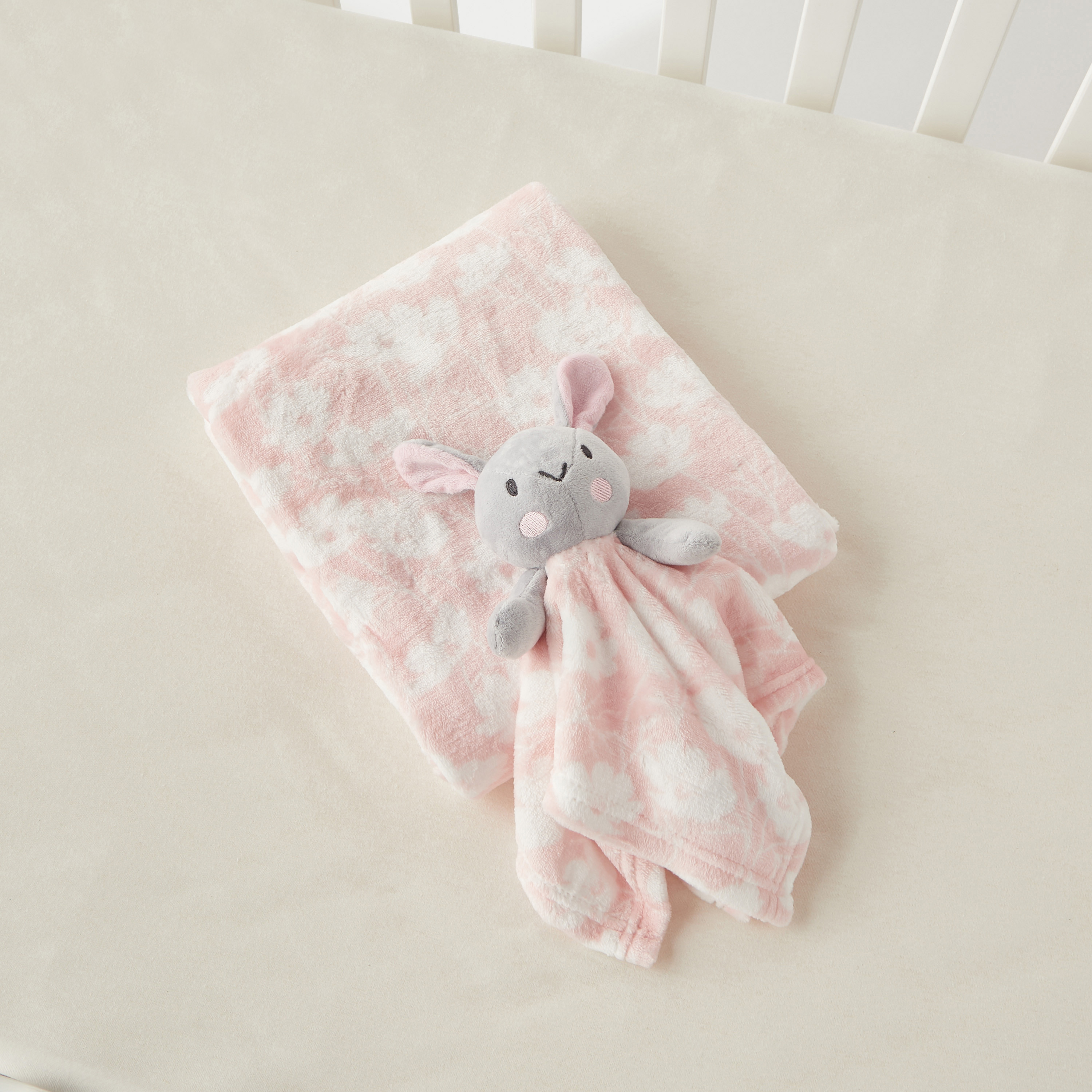 Juniors Floral Print Blanket with Soft Toy - 75x90 cm-baby-nursery-blanketsandswaddles-blanketsandquilts-image-4