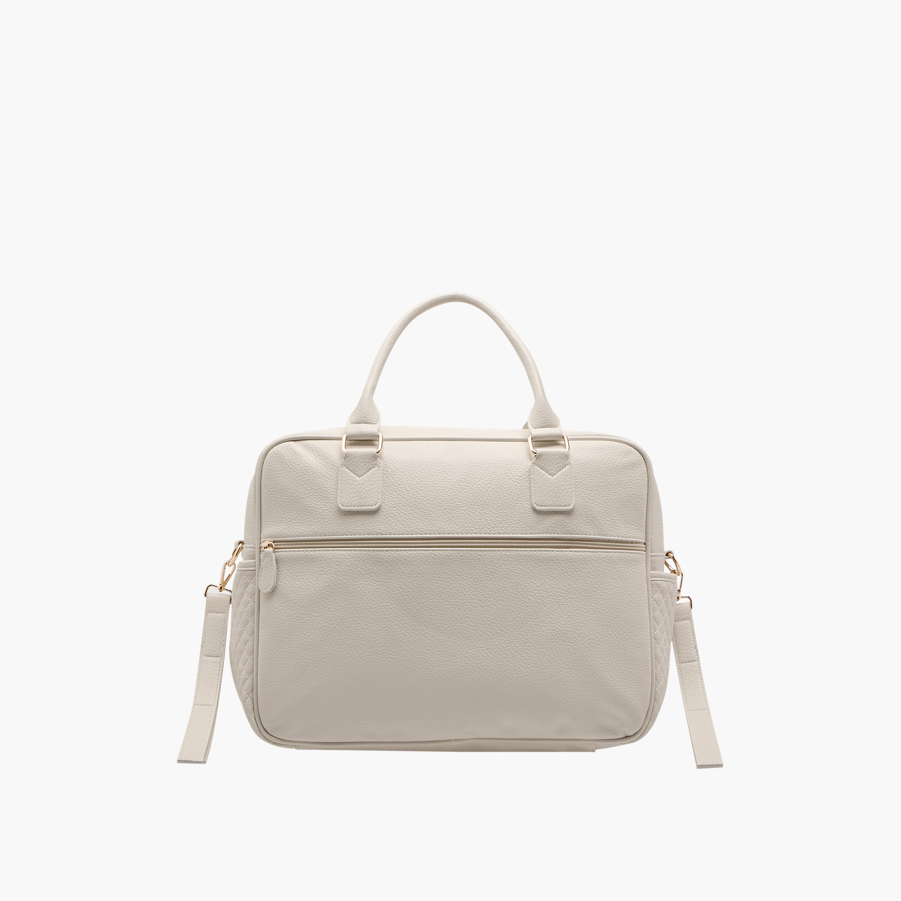 Giggles Quilted Diaper Bag with Zip Closure and Double Handle-baby-diapering-diaperbags-image-6