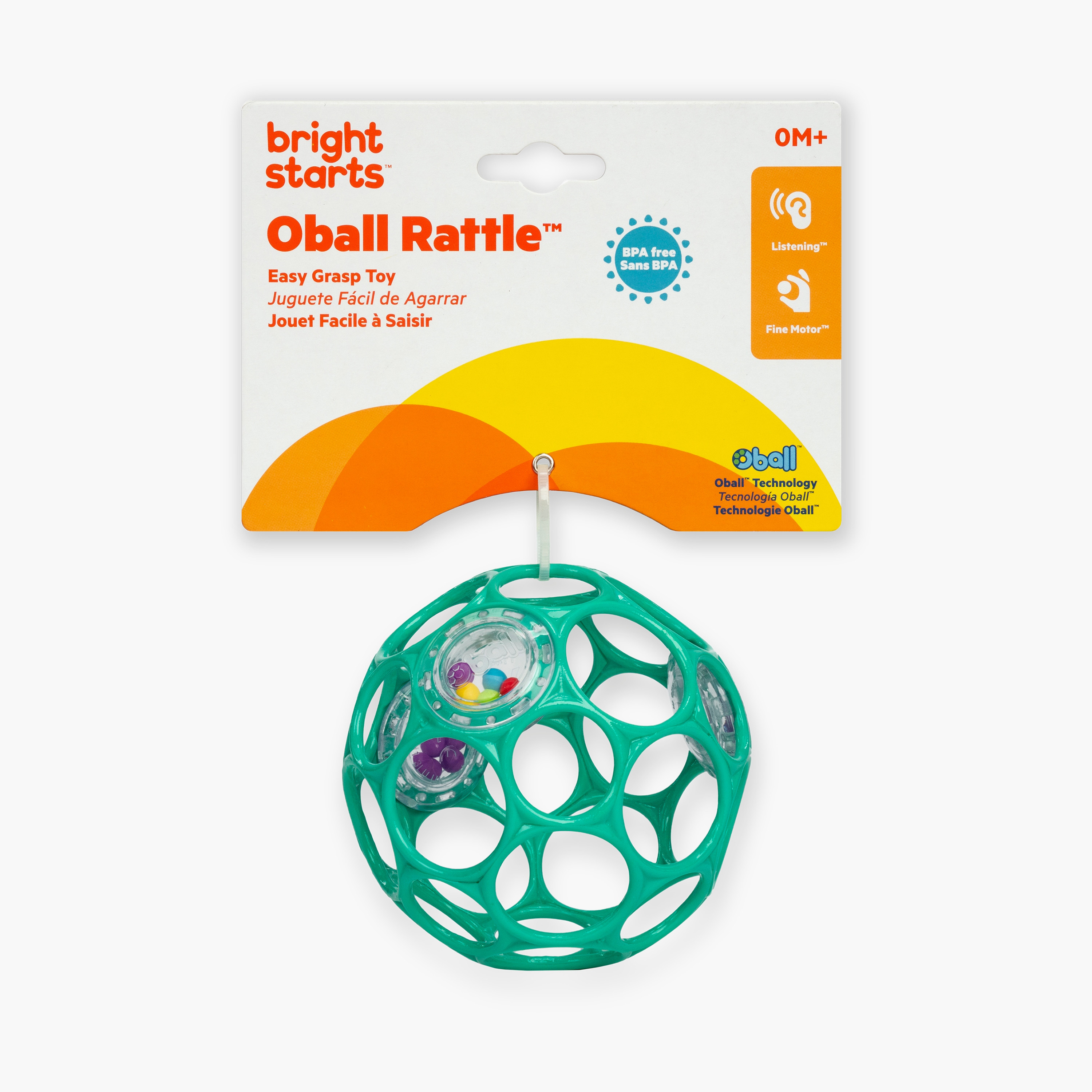 Bright Starts Oball Rattle Easy-Grasp Toy-toys-babyandtoddlertoys-rattlesandteethers-image-2