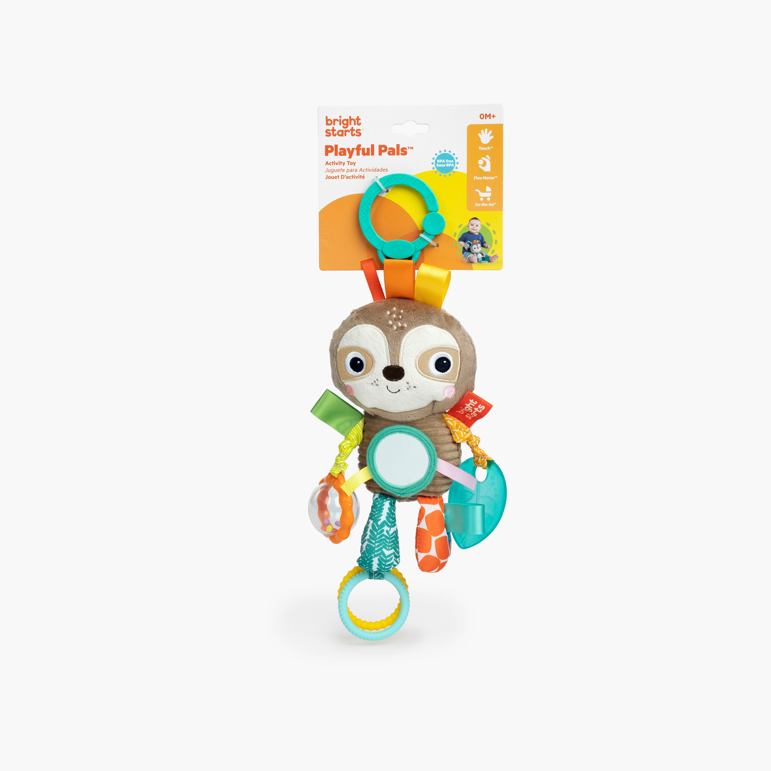 Bright Starts Playful Pals Activity Toy, Sloth-toys-babyandtoddlertoys-strollertoys-image-2
