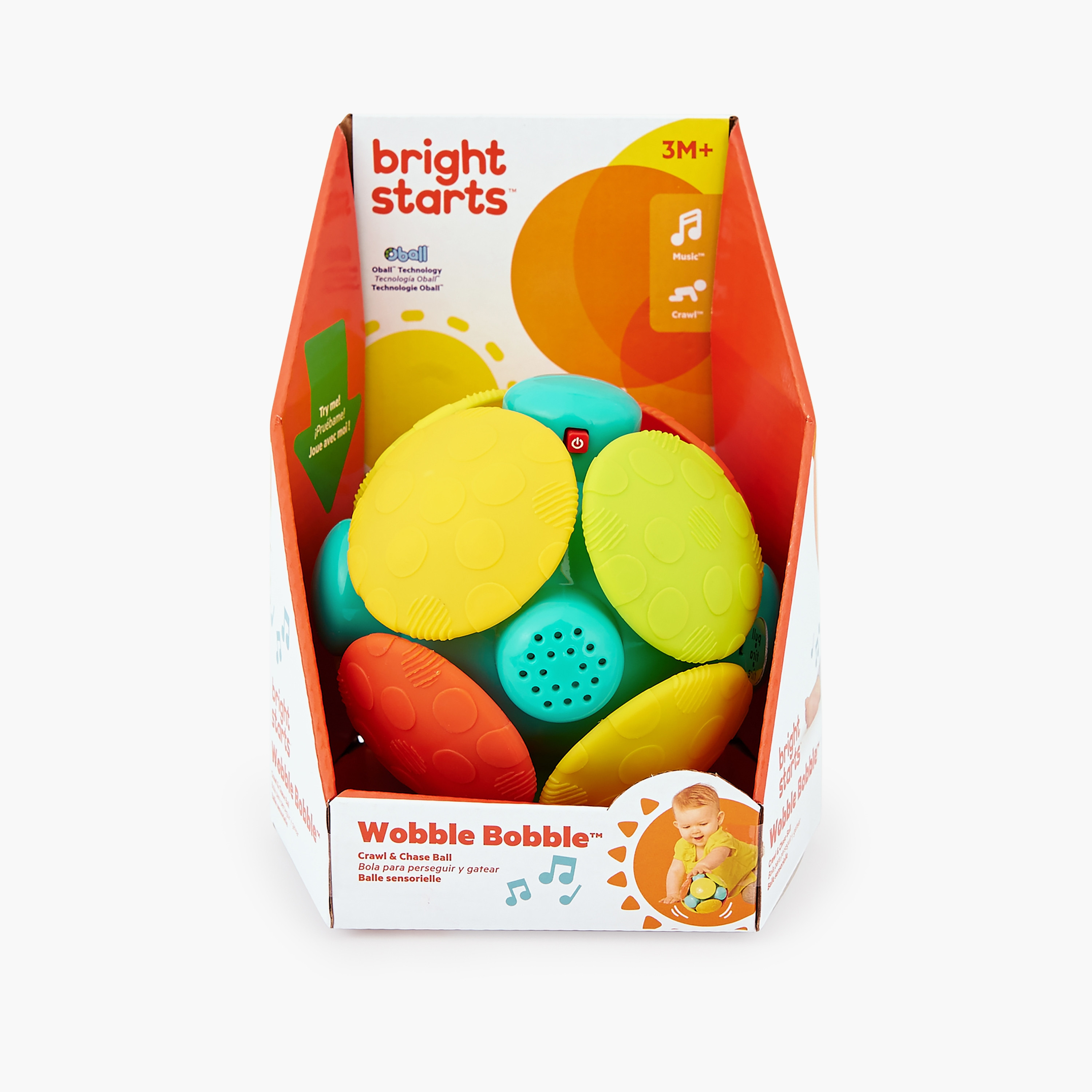 Bright Starts Wobble Bobble Crawl & Chase Ball-toys-babyandtoddlertoys-rattlesandteethers-image-2
