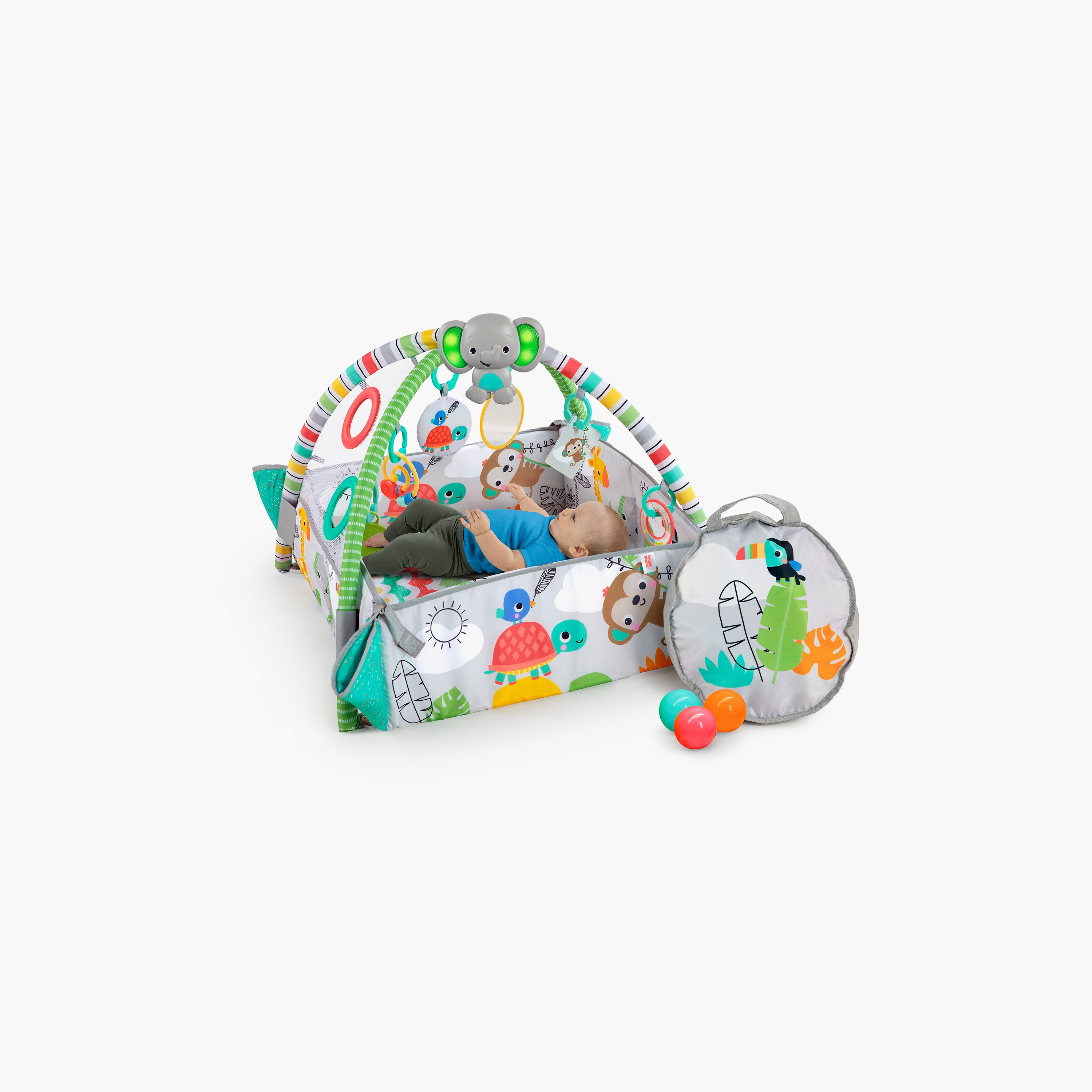 Bright Starts 5-In-1 Your Way Ball Play Activity Gym & Ball Pit, Totally Tropical-baby-infantactivity-playgyms-image-3