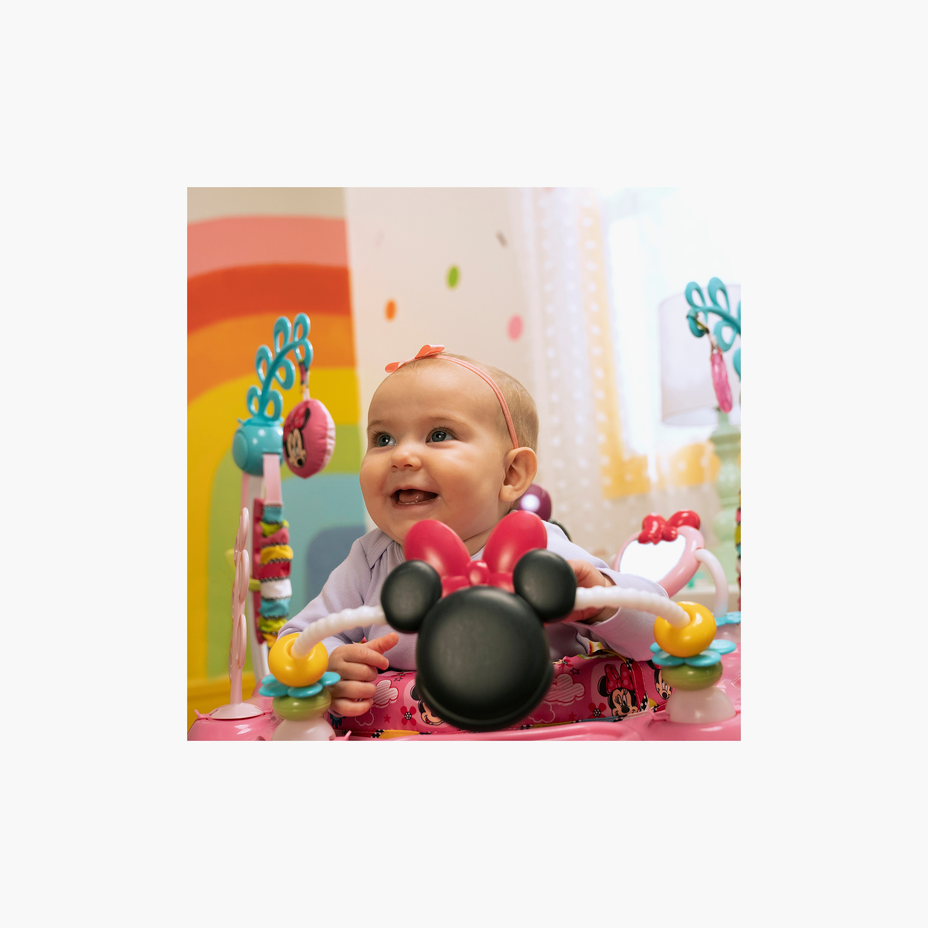 نطاطة وطاولة الأنشطة سبرينج آند سبراوت 2 في 1  من برايت ستارتس، فيرست فورست-baby-infantactivity-bouncers-image-4