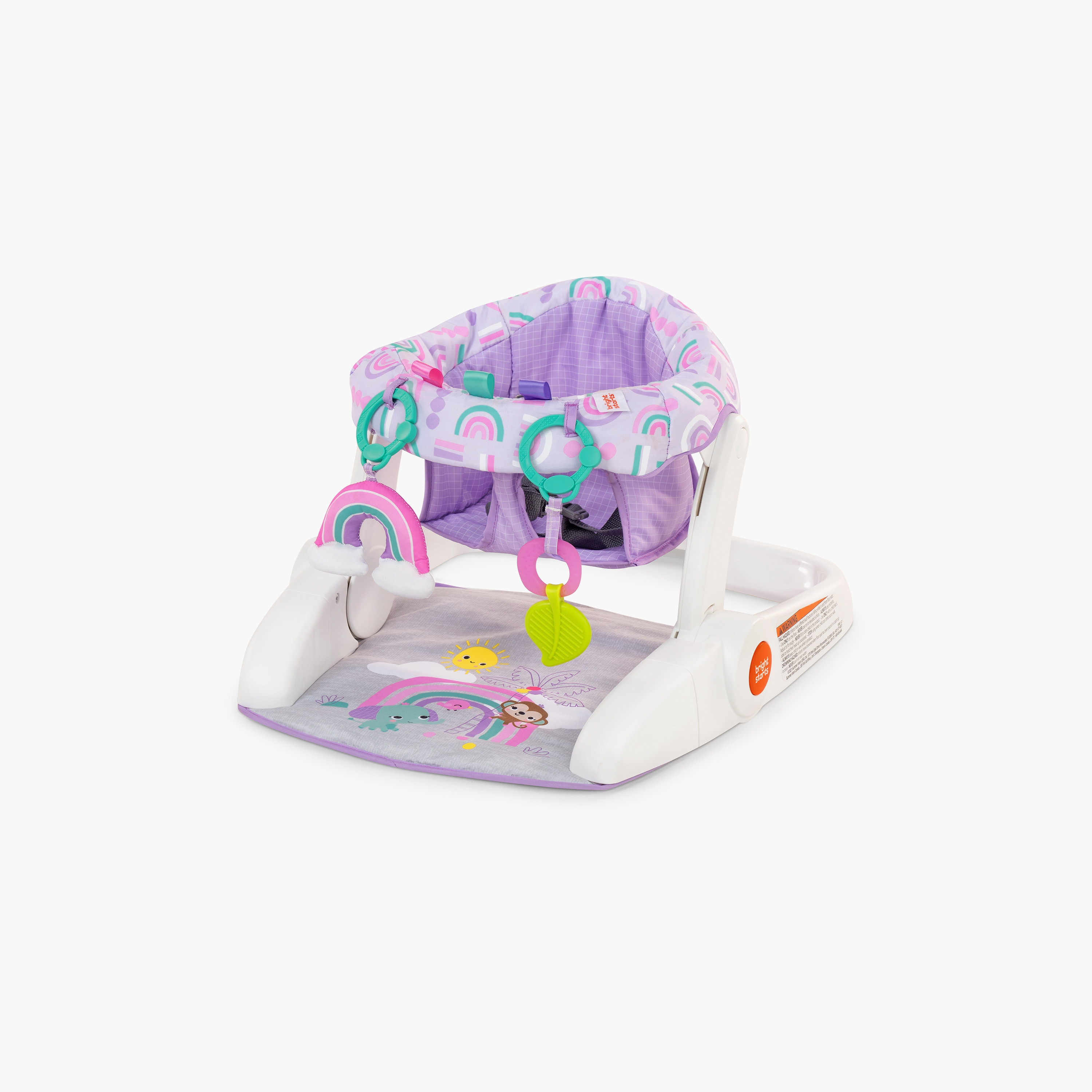 مقعد أرضي سيت-أب جيجل ستيشن 2 في 1 من برايت ستارتس، بيربيل بارادايس-baby-infantactivity-playpensandplaymats-image-1