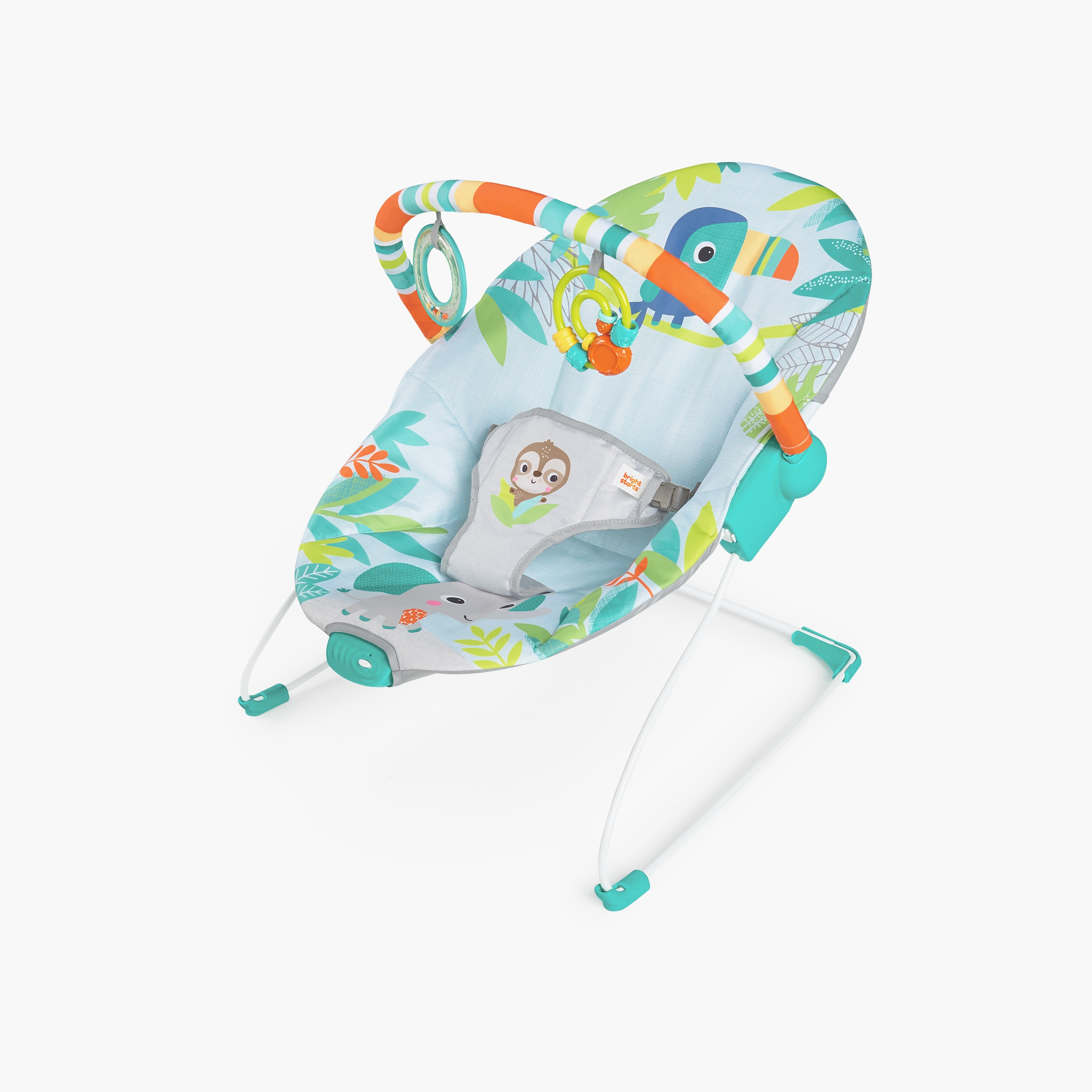 كرسي هزاز يهتز راينفورست فايبز من برايت ستارتس-baby-infantactivity-bouncers-image-1