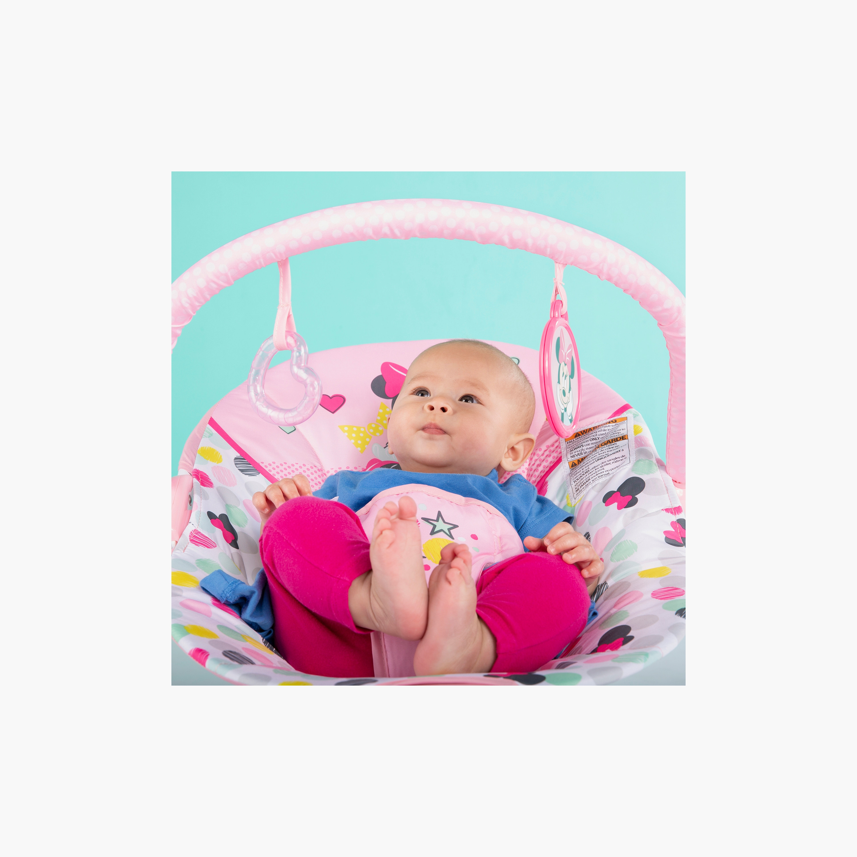 كرسي هزاز يهتز ميني ماوس سبوتي دوتي من برايت ستارتس-baby-infantactivity-bouncers-image-5