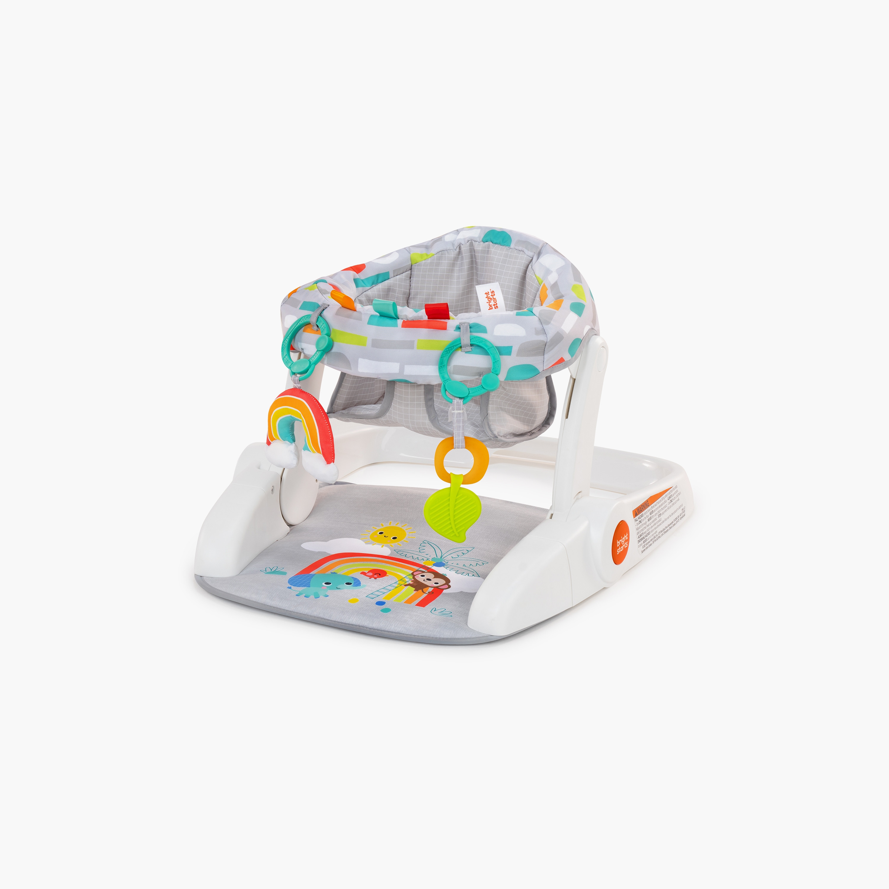 Bright Starts Giggle Station 2-In-1 Sit-Up Floor Seat, Playful Paradise-baby-infantactivity-playpensandplaymats-image-1