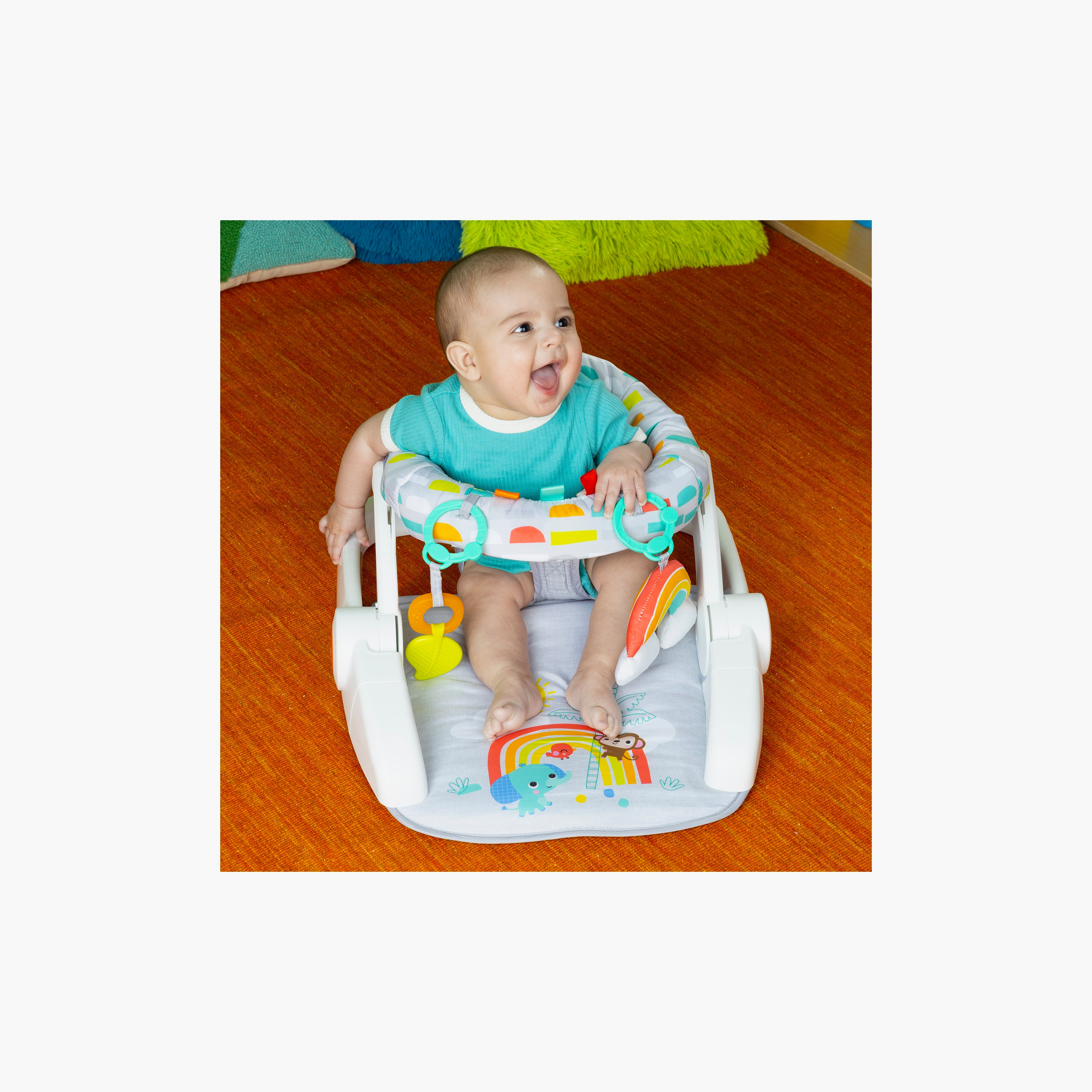 Bright Starts Giggle Station 2-In-1 Sit-Up Floor Seat, Playful Paradise-baby-infantactivity-playpensandplaymats-image-4