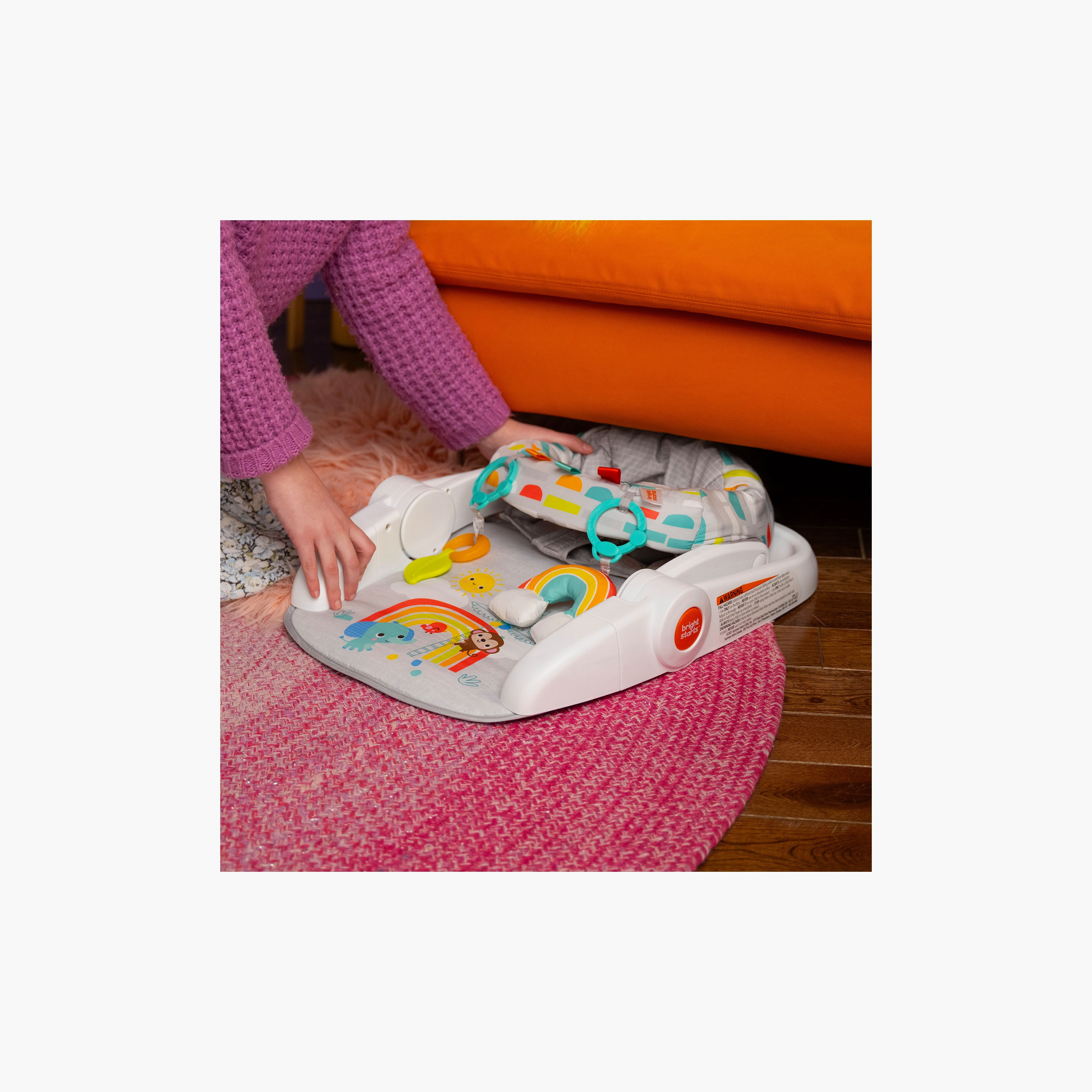 Bright Starts Giggle Station 2-In-1 Sit-Up Floor Seat, Playful Paradise-baby-infantactivity-playpensandplaymats-image-5