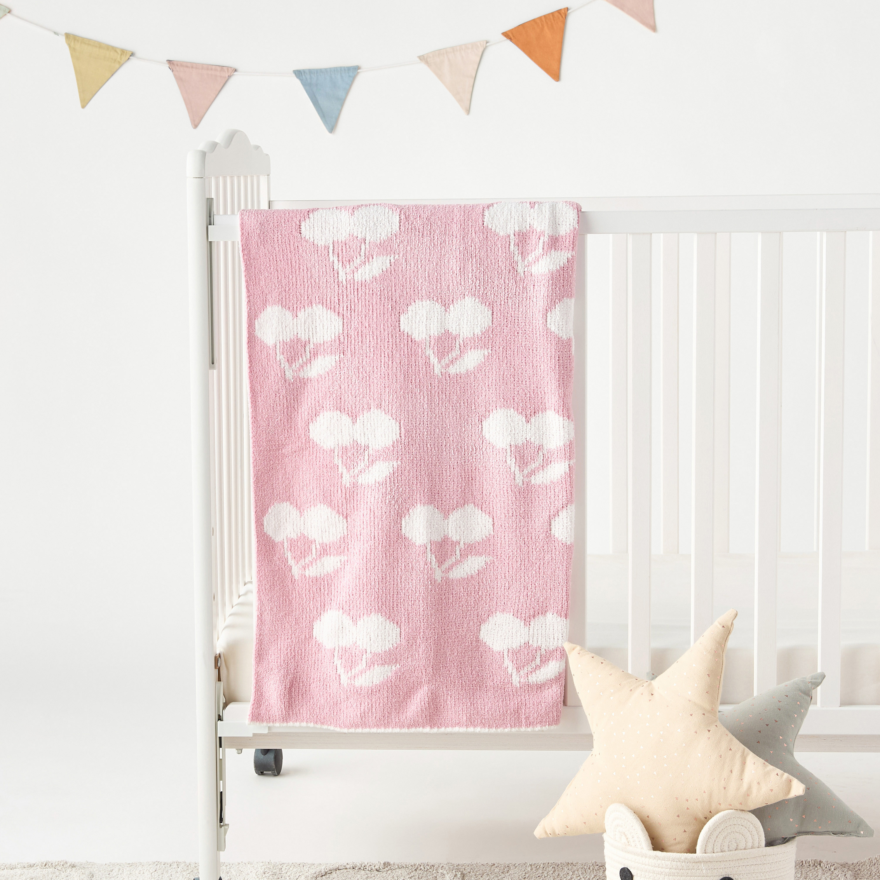 Juniors All-Over Cherry Print Raschel Blanket - 75x100 cm-baby-nursery-blanketsandswaddles-blanketsandquilts-image-1