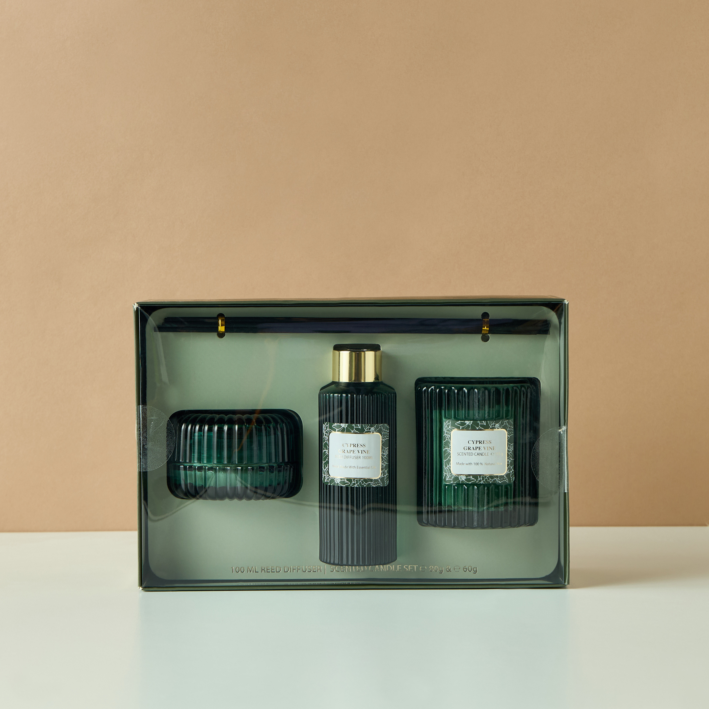 Black Amber and Ginger Lily Reed Diffuser and Candle Gift Set-household-homefragrance-fragrancegiftset-image-5