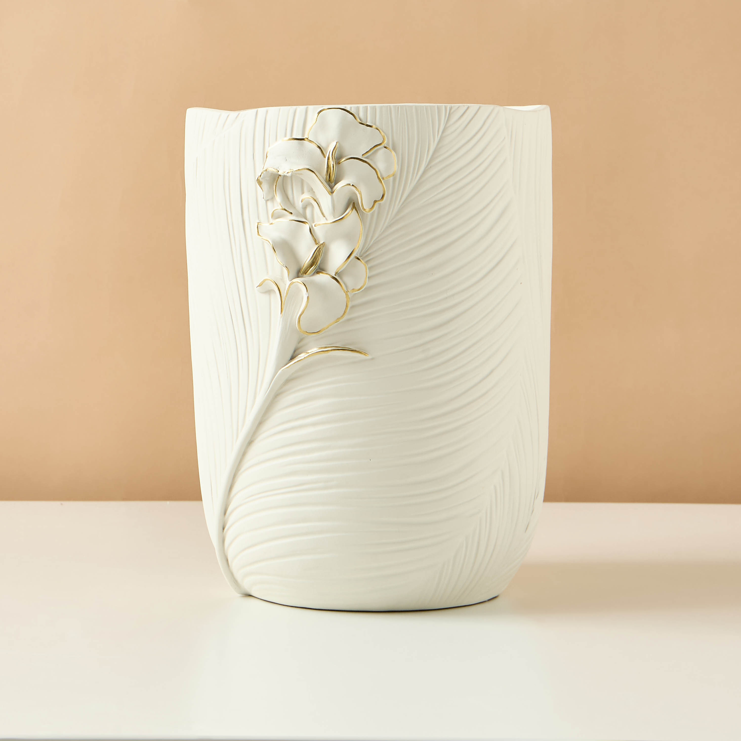 Floral Textured Waste Bin-household-bathandlaundry-wastebinsandaccessories-image-2