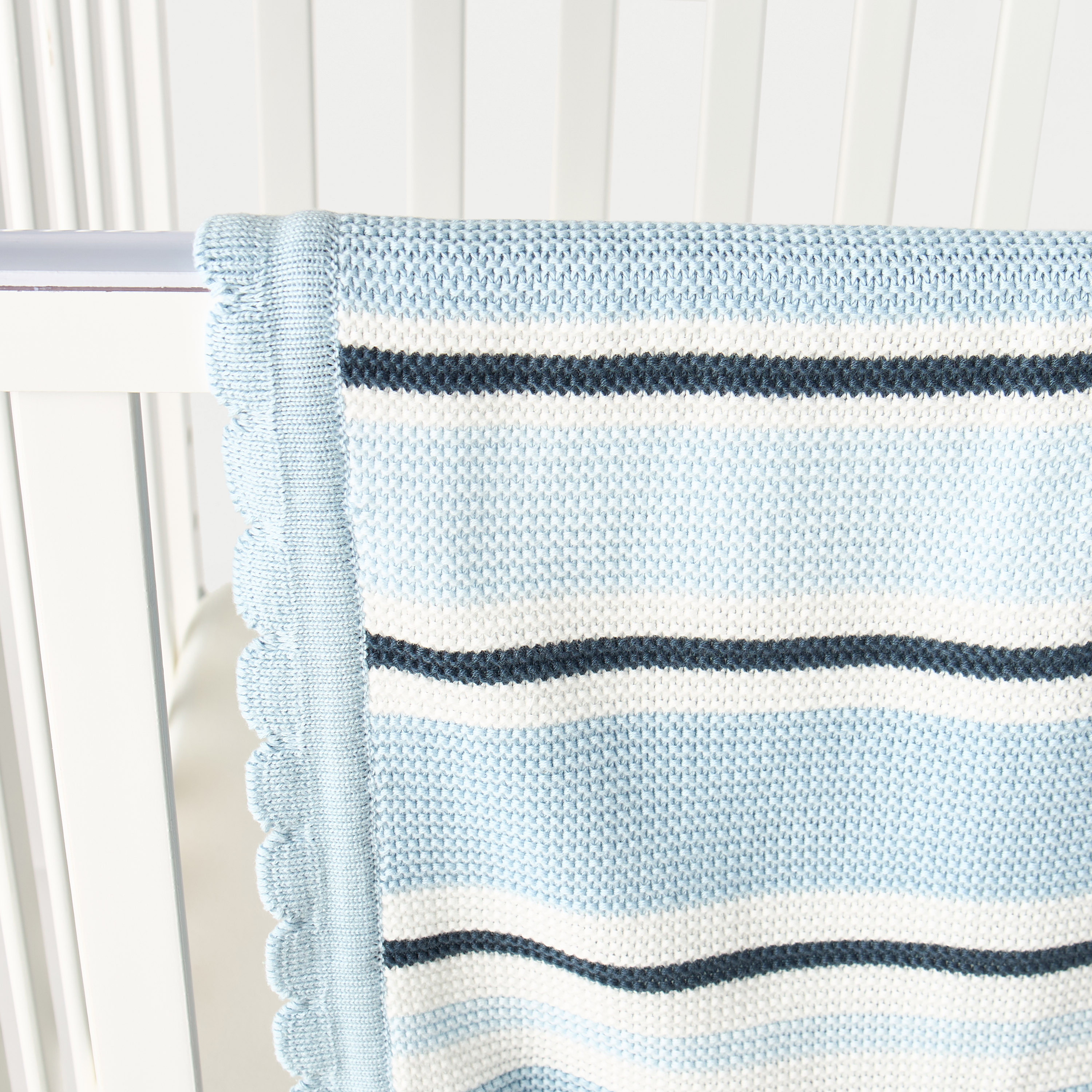 Juniors Striped Knitted Throw Blanket - 79x90 cm-baby-nursery-blanketsandswaddles-blanketsandquilts-image-2