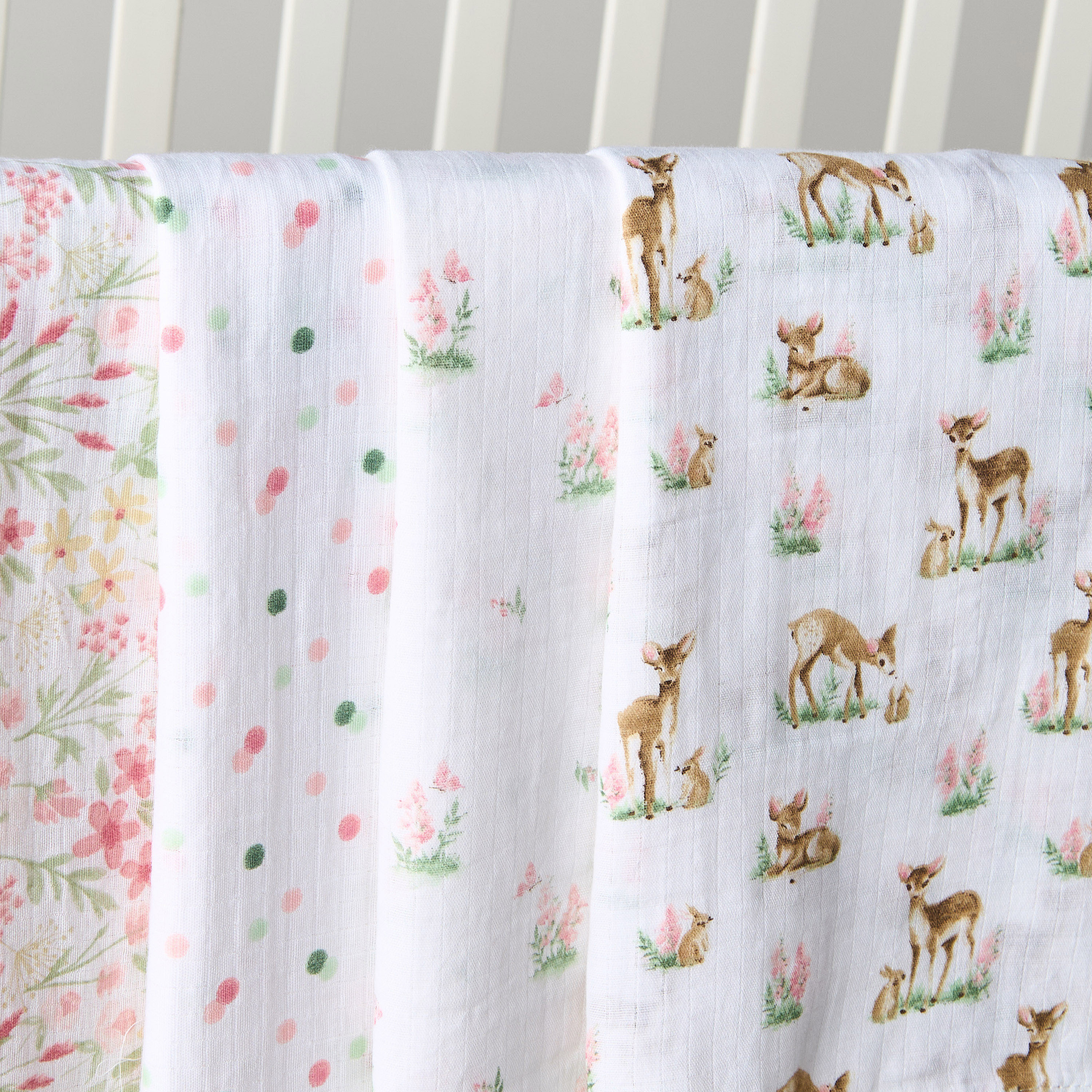 Giggles Deer Friends Bamboo Muslin Swaddle Blanket - Set of 4-baby-nursery-blanketsandswaddles-swaddlesandsleepingbags-image-3